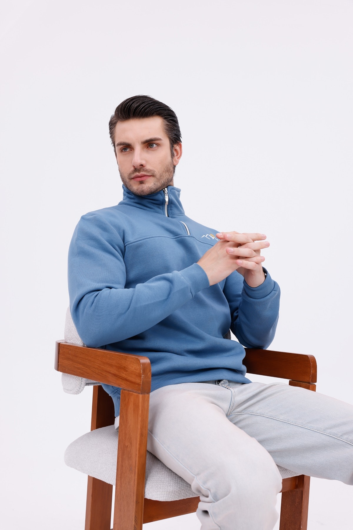 Steeprockt Erkek Mavi Sweat