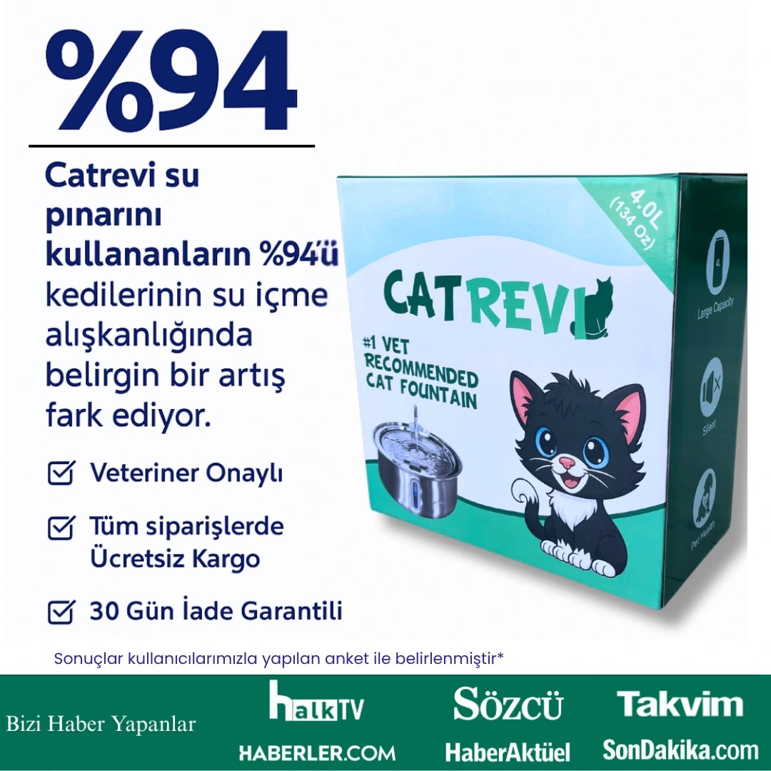 Catrevi™ Kedi Su Pınarı 4 L ve Filtre Seti | Veteriner Destekli