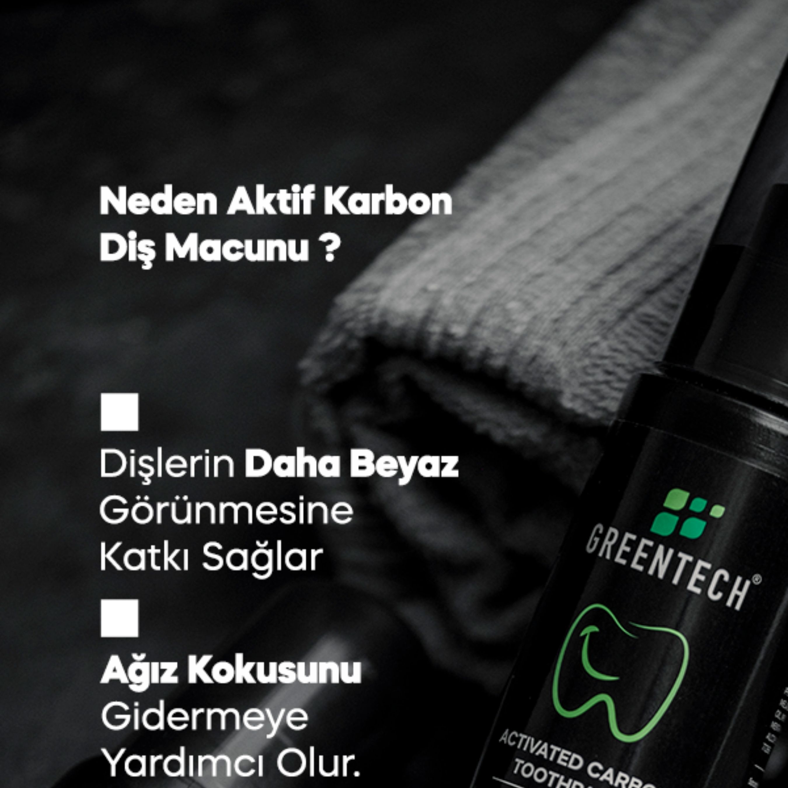 Diş Beyazlatma Macunu Aktif Karbon 50 ml