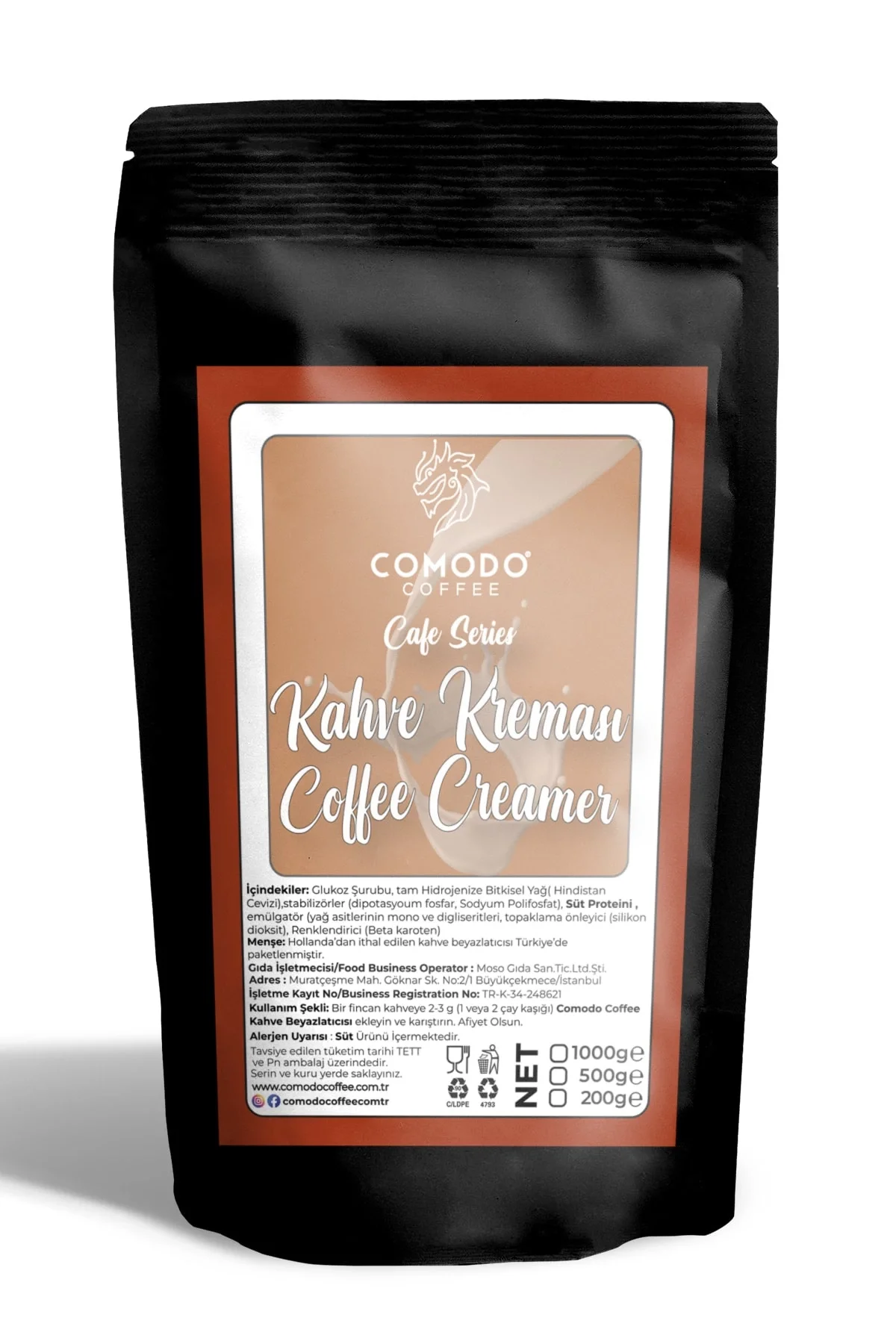 Comodo Coffee Kahve Kreması Kahve Beyazlatıcısı 200g