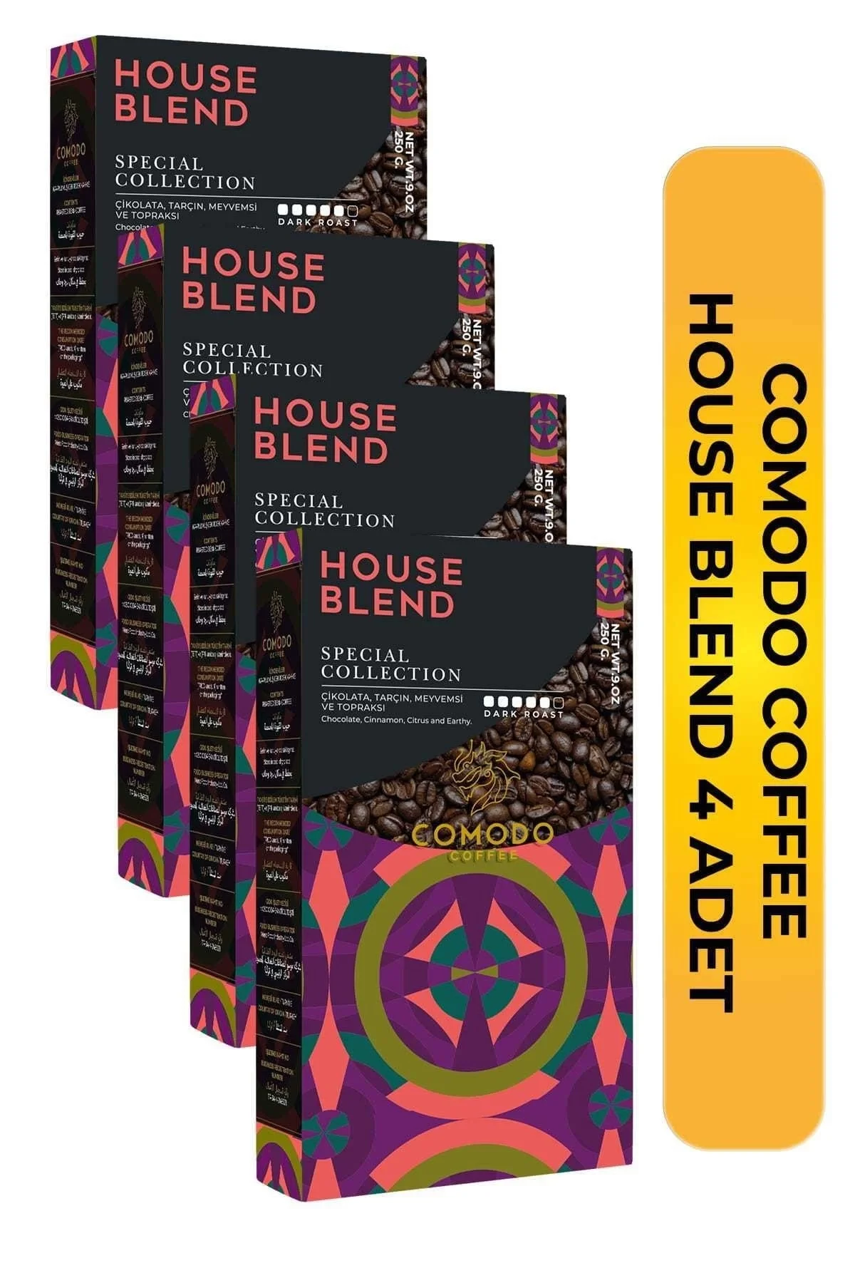 Comodo Coffee House Blend 250gr X 4 (1000gr)