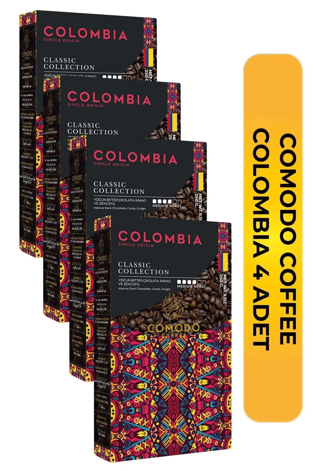 Comodo Coffee Colombia Kahvesi 250gr X 4 (1000gr)