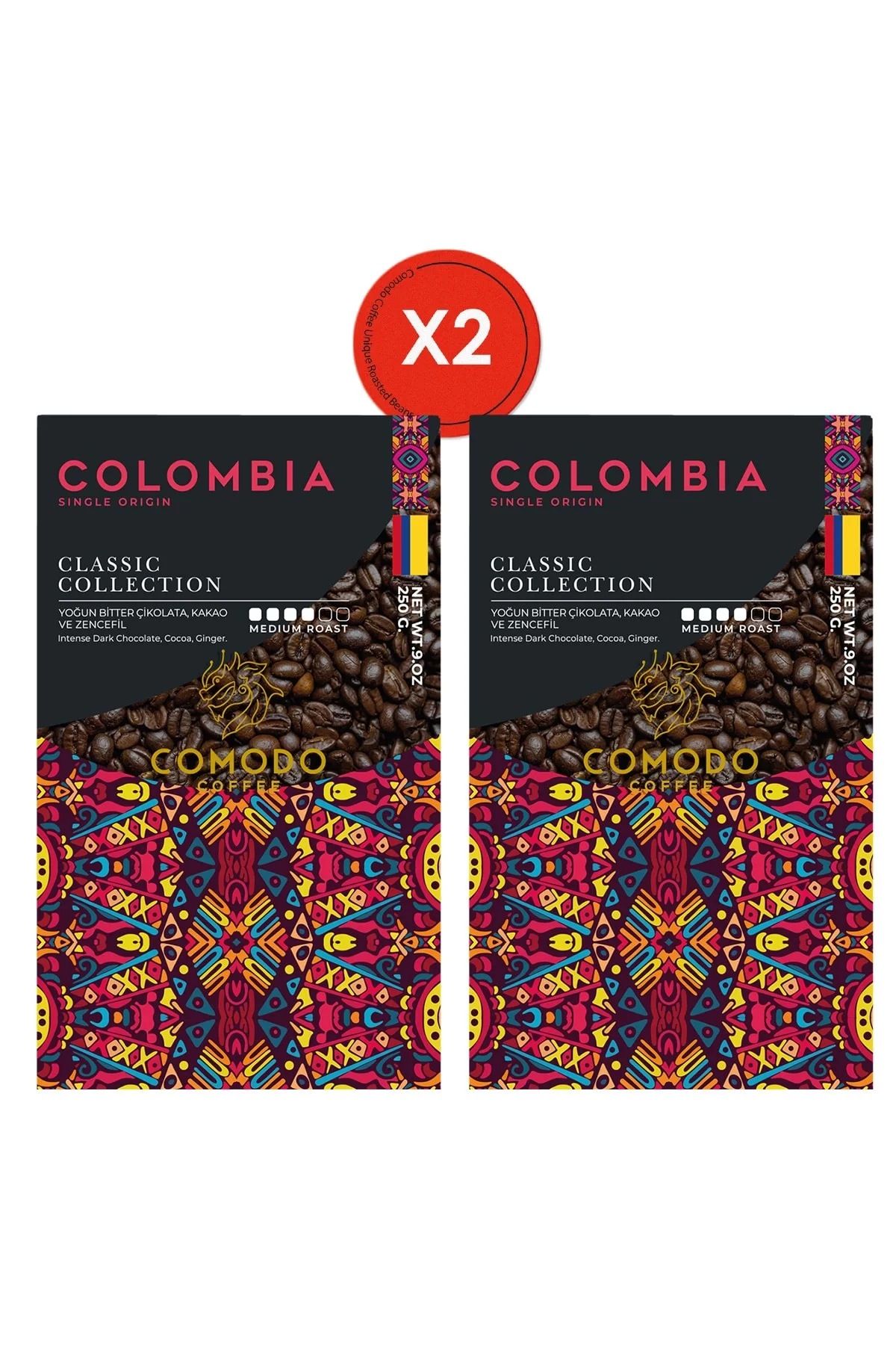 Comodo Coffee Colombia Kahvesi 2 X 250g Fırsat Paketi