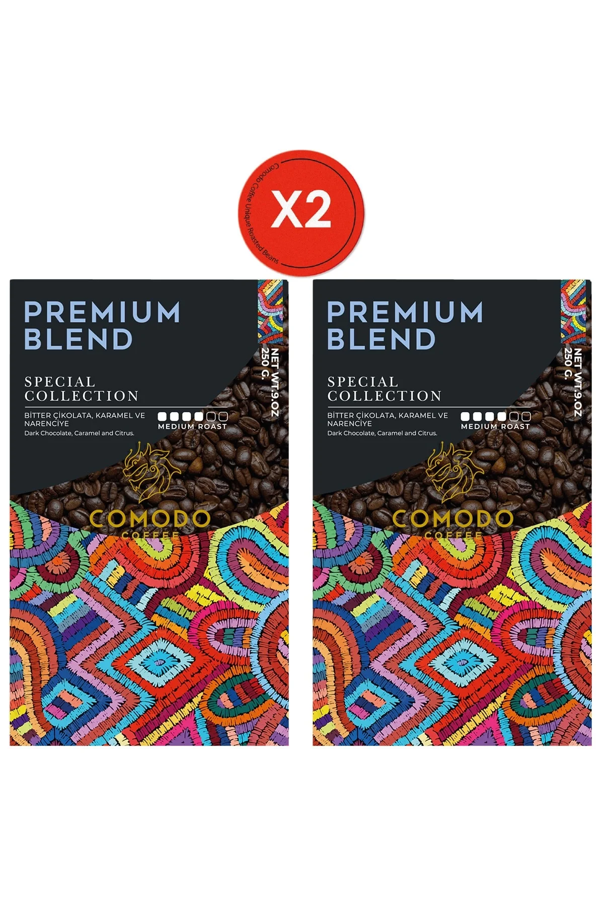 Comodo Coffee Premium Blend 2x 250 Gr Fırsat Paketi