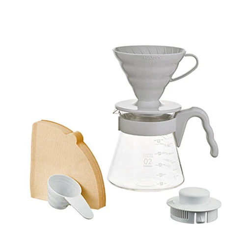 Hario V60 Kahve Demleme Seti “Açık Gri”