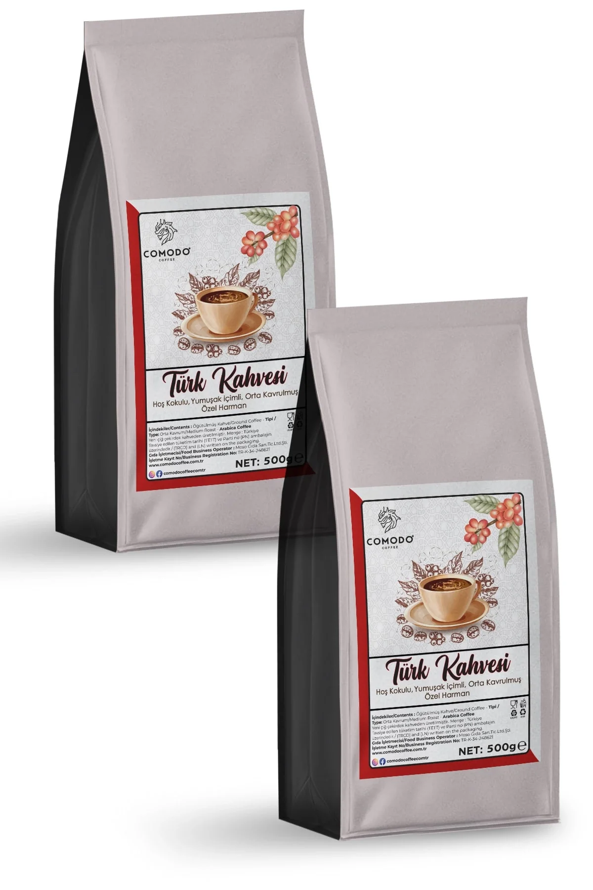 Comodo Coffee Türk Kahvesi Fırsat Paketi 2 x 500 Gr