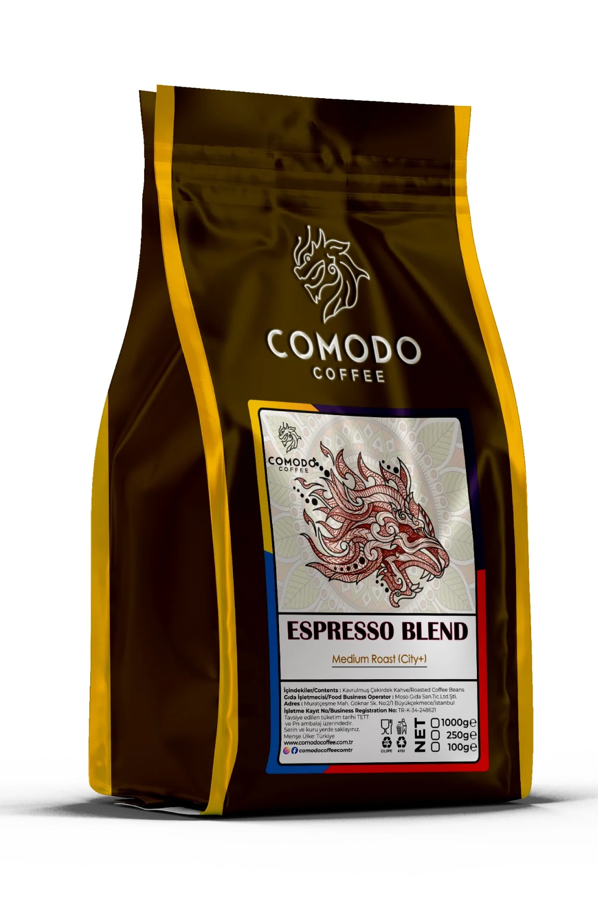 Comodo Coffee Espresso Blend 250g Wholesale Cafe