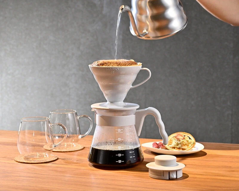 Hario V60 Kahve Demleme Seti “Açık Gri”