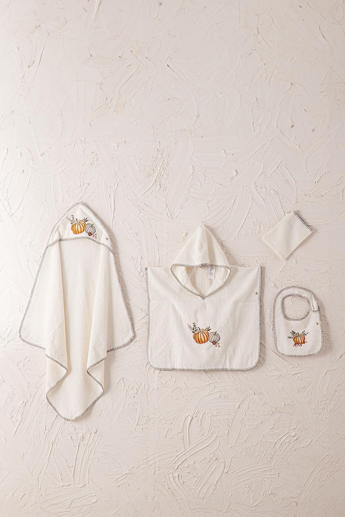 Ecocotton Pumpkin Organik Pamuk Bebek Panço Set