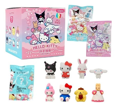 Hello Kitty Kuromi Silgi Figür Sürpriz Paket