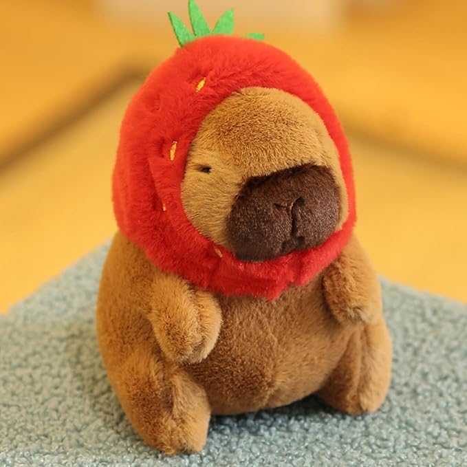 Capybara Çilek Anahtarlık