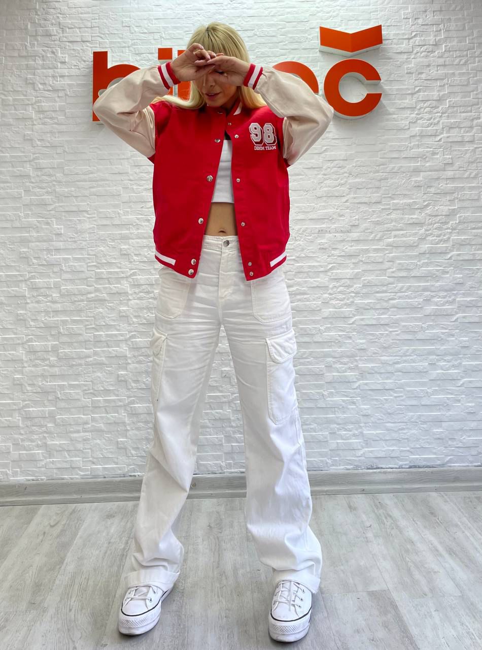 Kırmızı 98 Detail Oversize Unisex Kolej Ceket