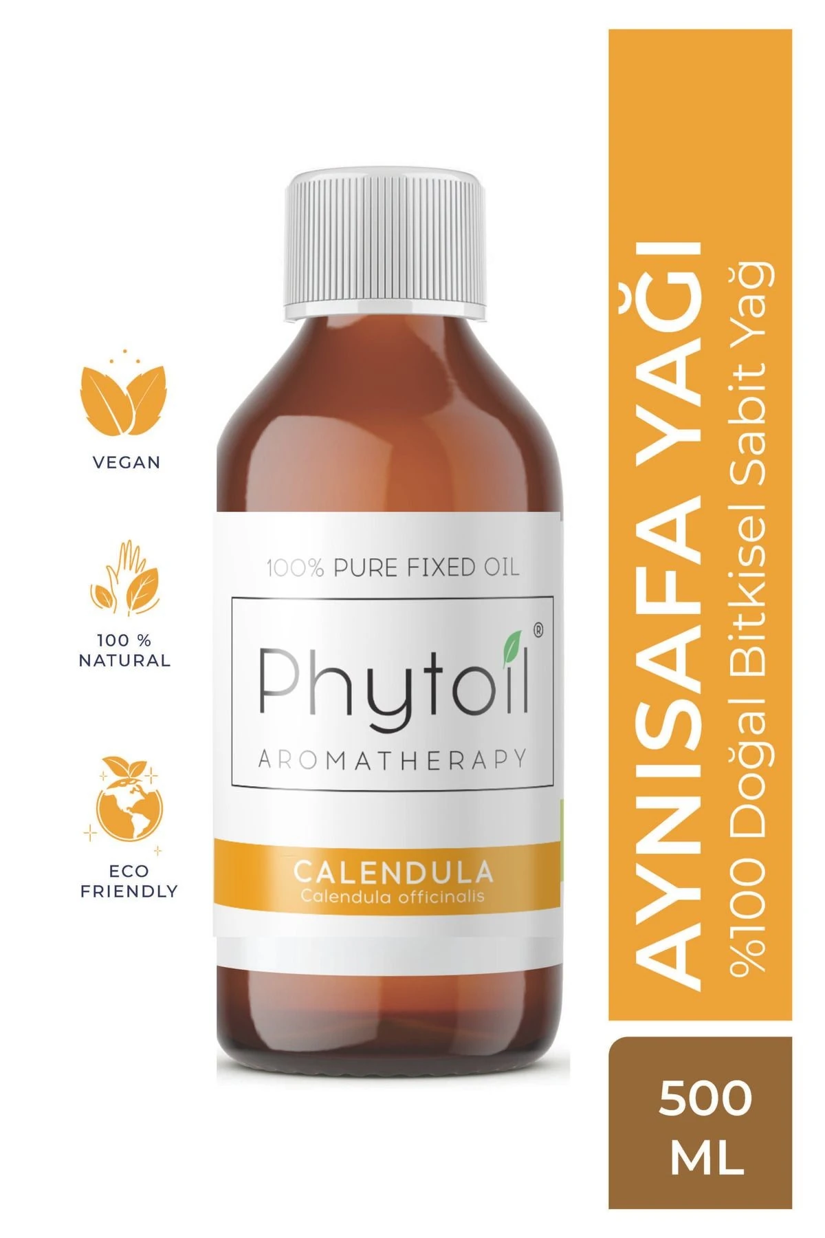 Organik Aynısafa Yağı – Calendula Oil %100 Doğal Bitkisel Sabit Yağ 500 ml