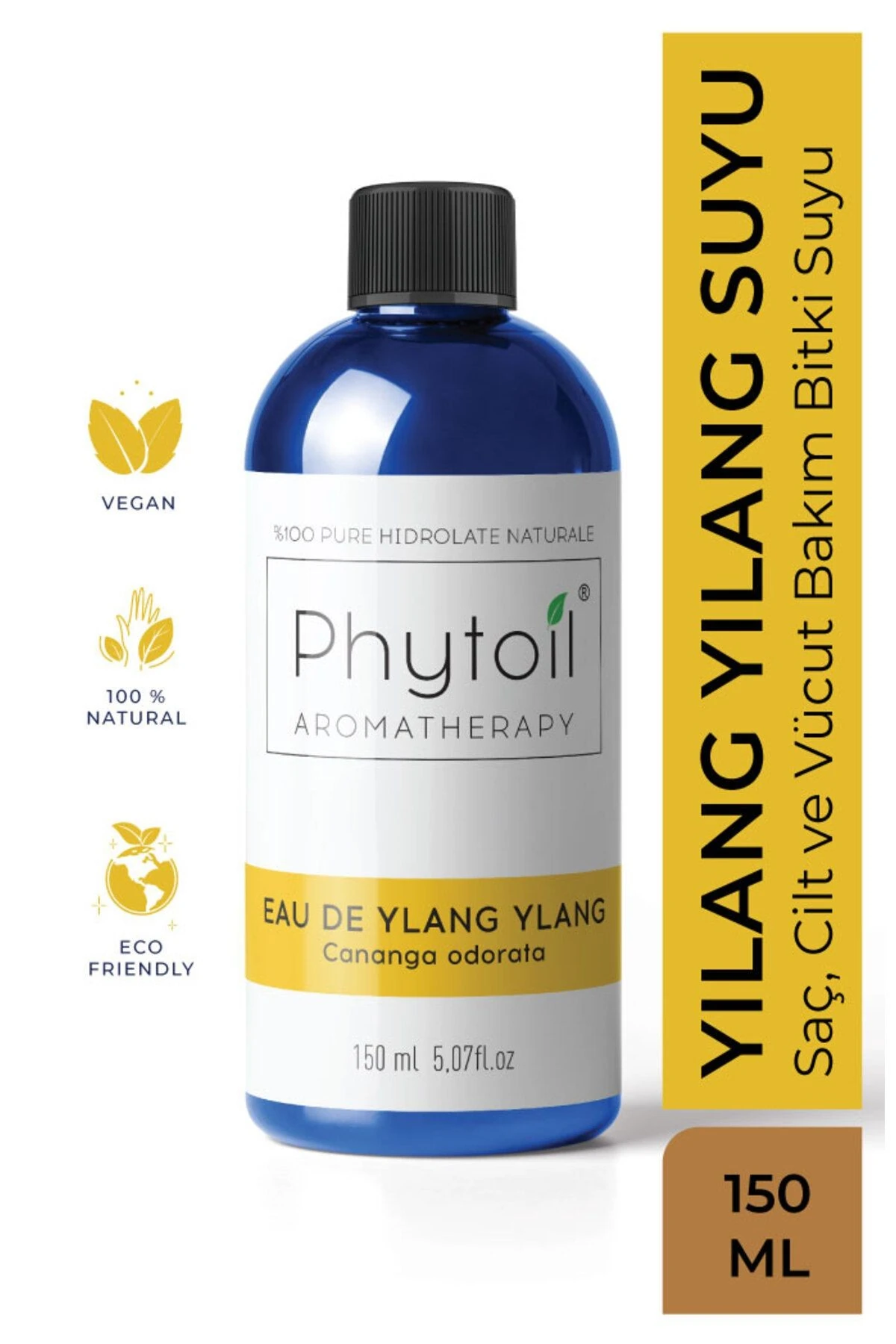 Organik Ylang Ylang Suyu – Saç, Cilt ve Vücut Bakım Bitki Suyu 150 ml