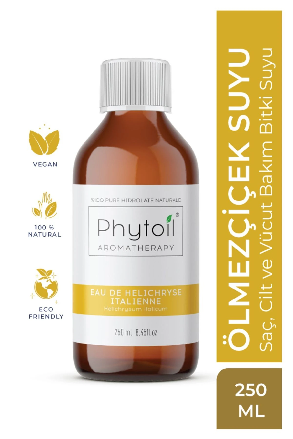 Organik Ölmezçiçek Suyu (Helichrysum italicum) %100 Saf ve Doğal Bitkisel Hidrolat 250 ml