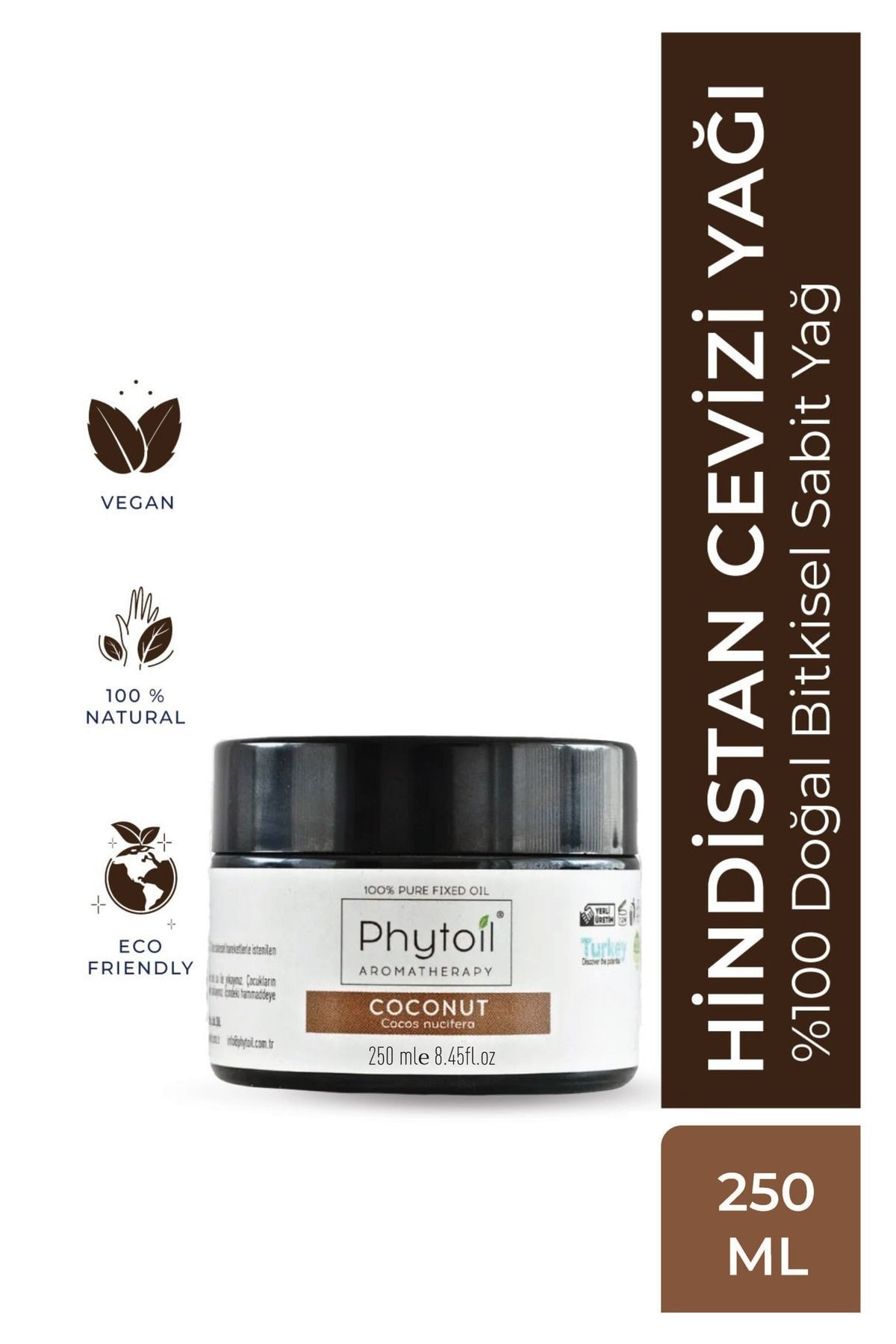 Organik Hindistancevizi Yağı - Coconut 250 Ml