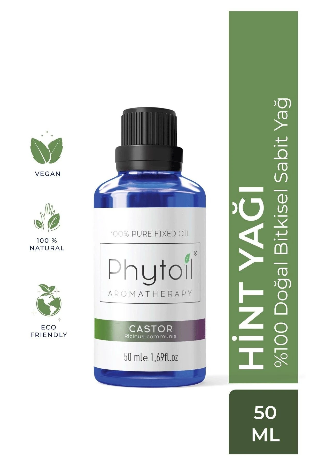 Organik Hint Yağı – Castor Oil %100 Doğal Bitkisel Sabit Yağ 50 ml