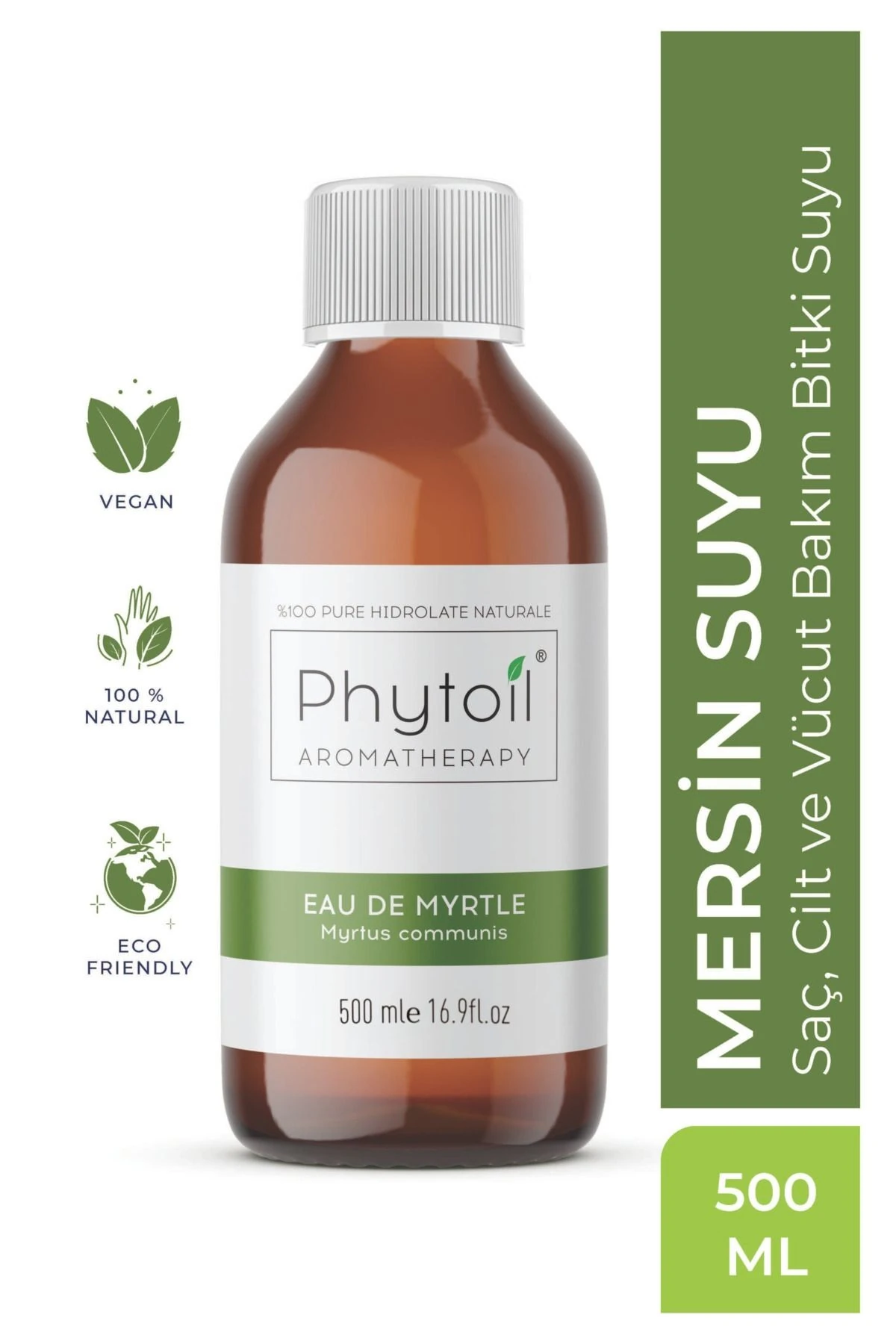 Organik Mersin Suyu (Myrtus communis) %100 Saf ve Doğal Bitkisel Hidrolat 500 ml