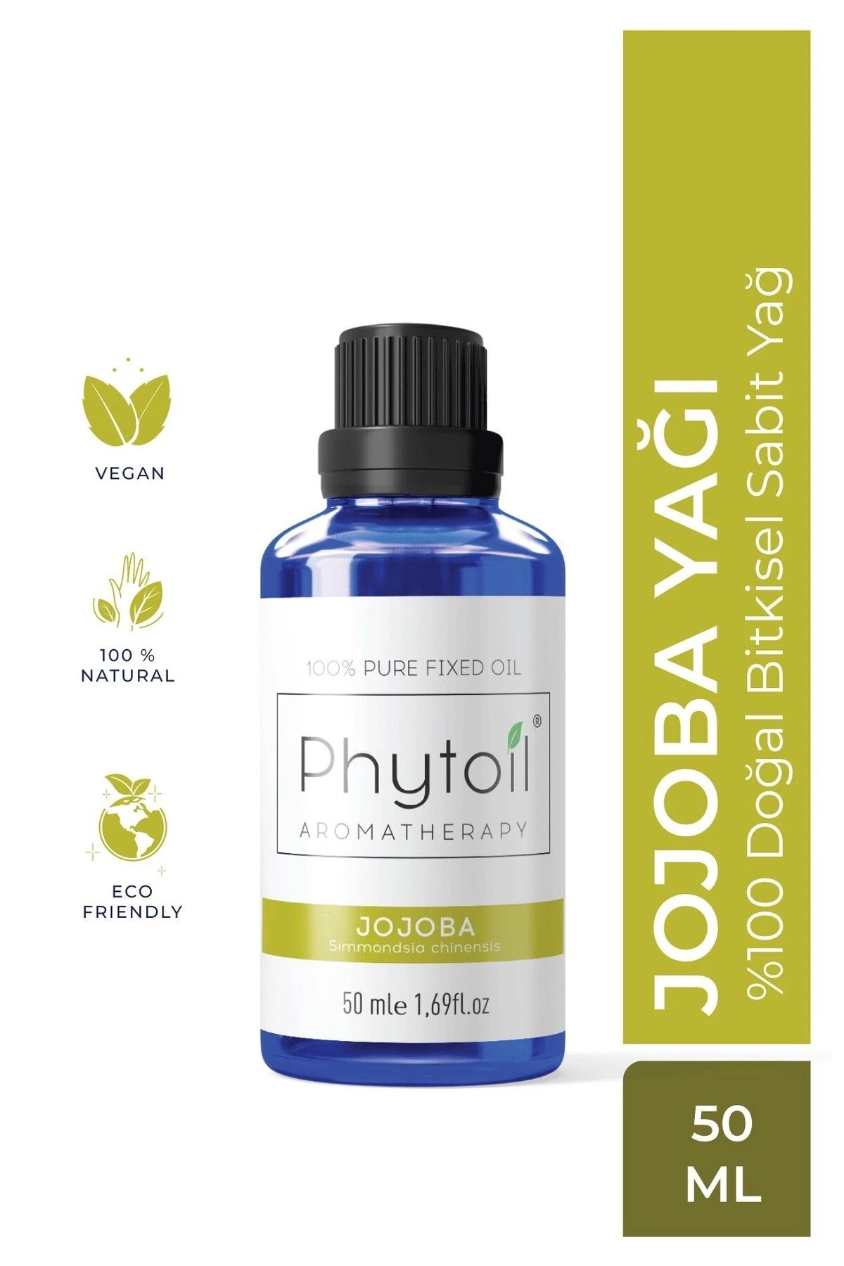 Jojoba Yağı (Jojoba) %100 Saf ve Doğal Bitkisel Sabit Yağ 50 ml