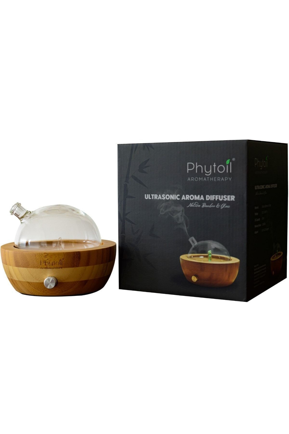 Ultrasonik Aroma Difüzörü 30 ml – Doğal Bambu Hava Nemlendirici ve Koku Dağıtıcı