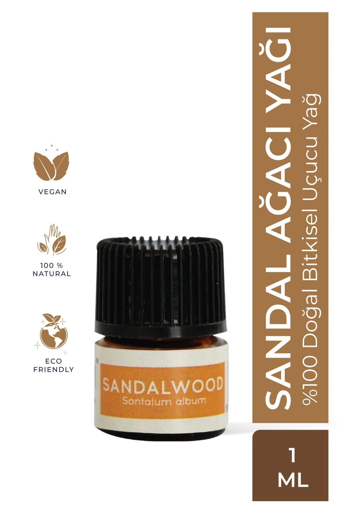 Organik Sandal Ağacı Uçucu Yağı – Sandalwood 1 ml %100 Saf ve Doğal Bitkisel Yağ