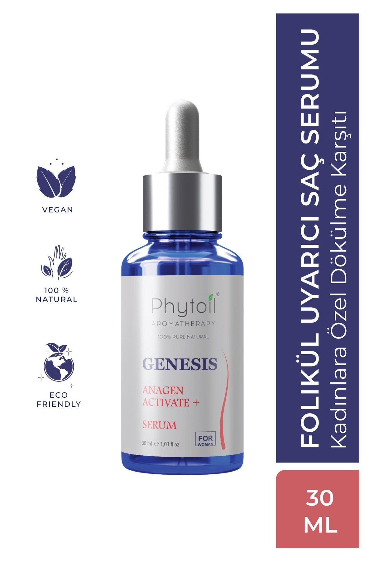 Organik Kadınlara Özel Dökülme Karşıtı Saç Serumu 30ml- Genesis Anagen Activate Serum-k