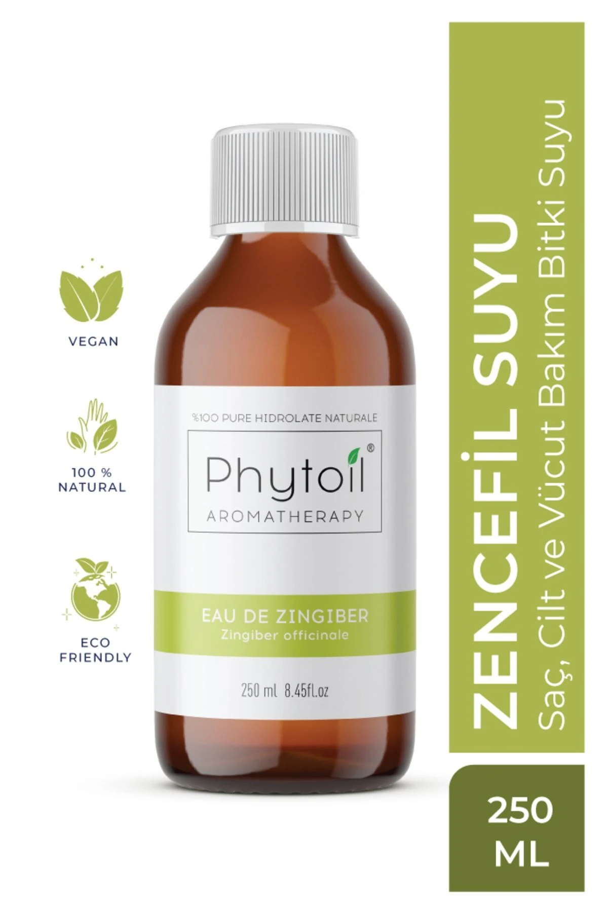 Organik Zencefil Suyu – Saç, Cilt ve Vücut Bakım Bitki Suyu 250 ml