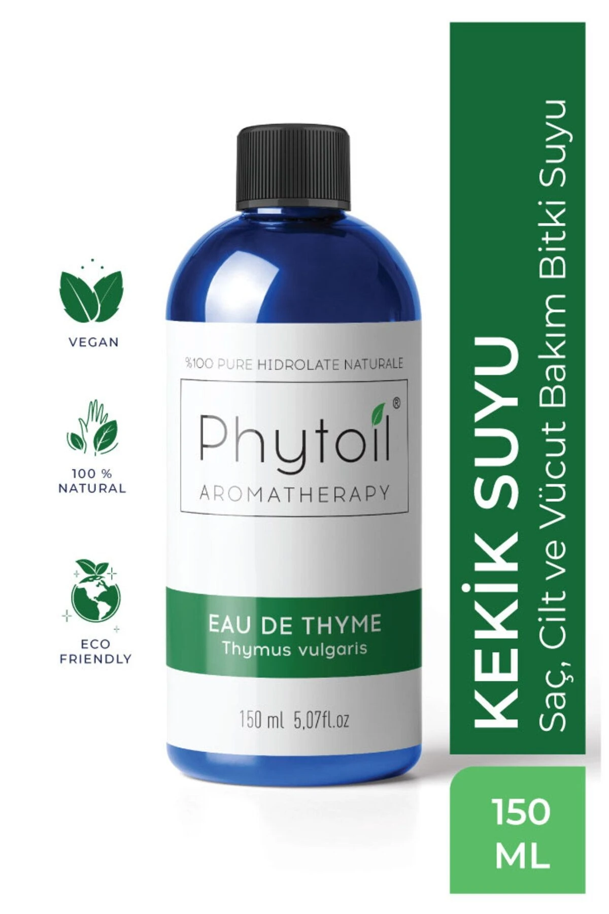 Organik Kekik Suyu (Thymus vulgaris) %100 Saf ve Doğal Bitkisel Hidrolat – 150 ml