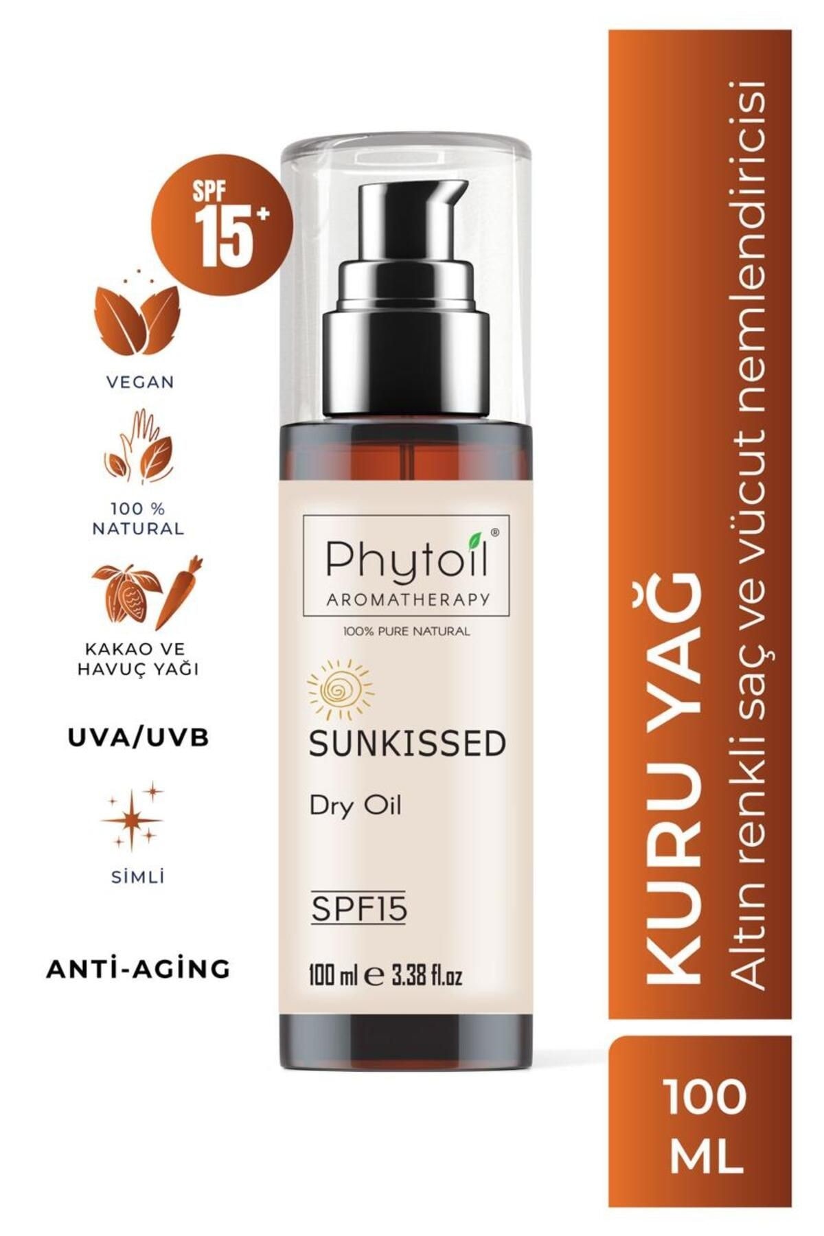 Organik Simli Kuru Yağ 100 ml – Altın Işıltılı Saç ve Vücut Nemlendiricisi SPF15+