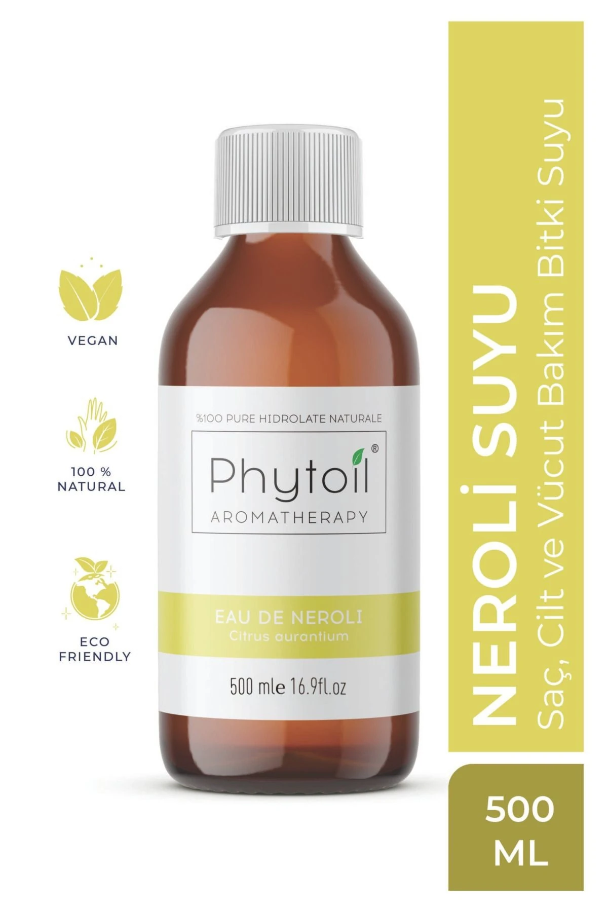 Organik Neroli Suyu (Citrus aurantium) %100 Saf ve Doğal Bitkisel Hidrolat 500 ml