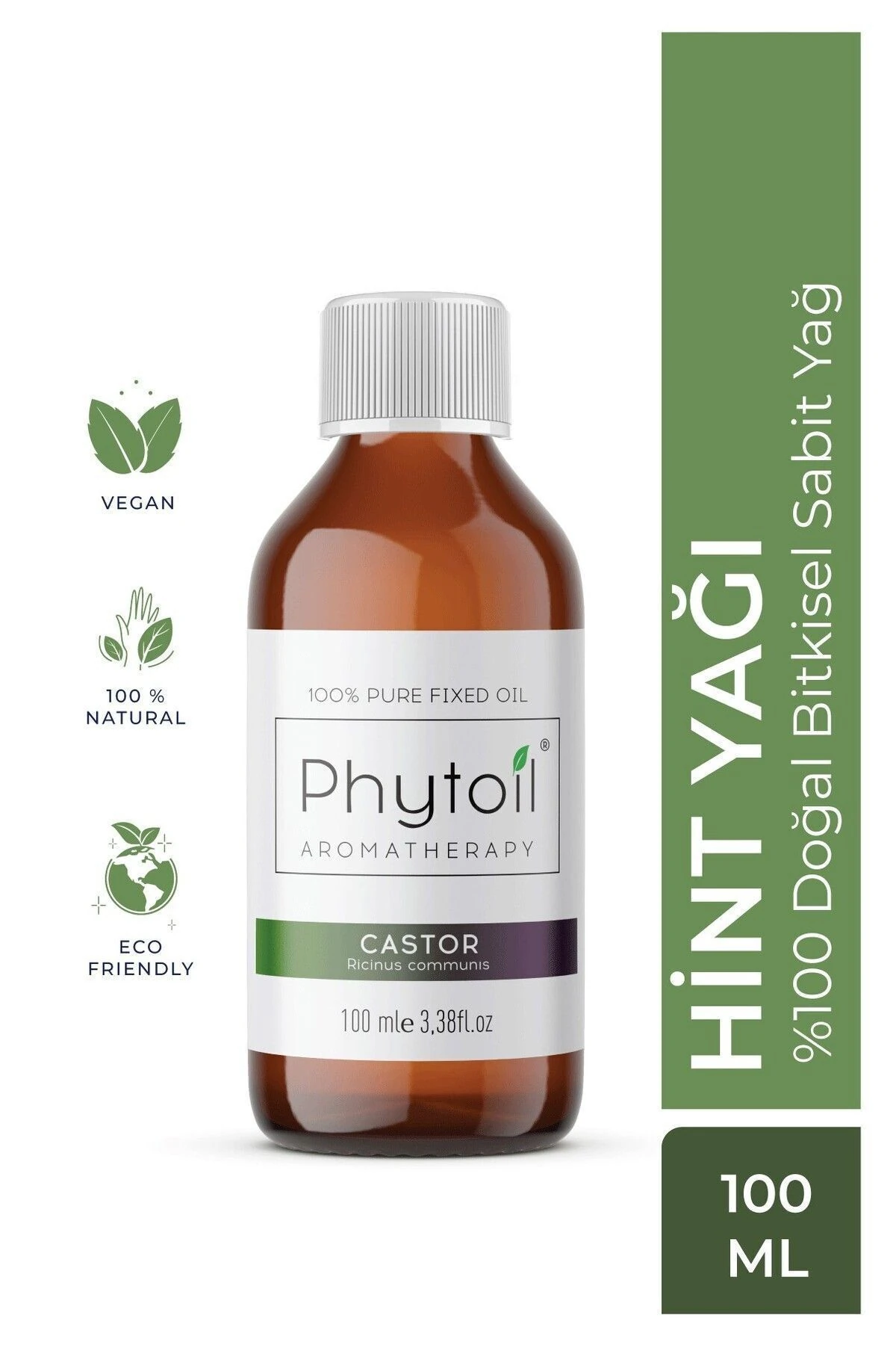 Organik Hint Yağı – Castor Oil %100 Doğal Bitkisel Sabit Yağ 100 ml