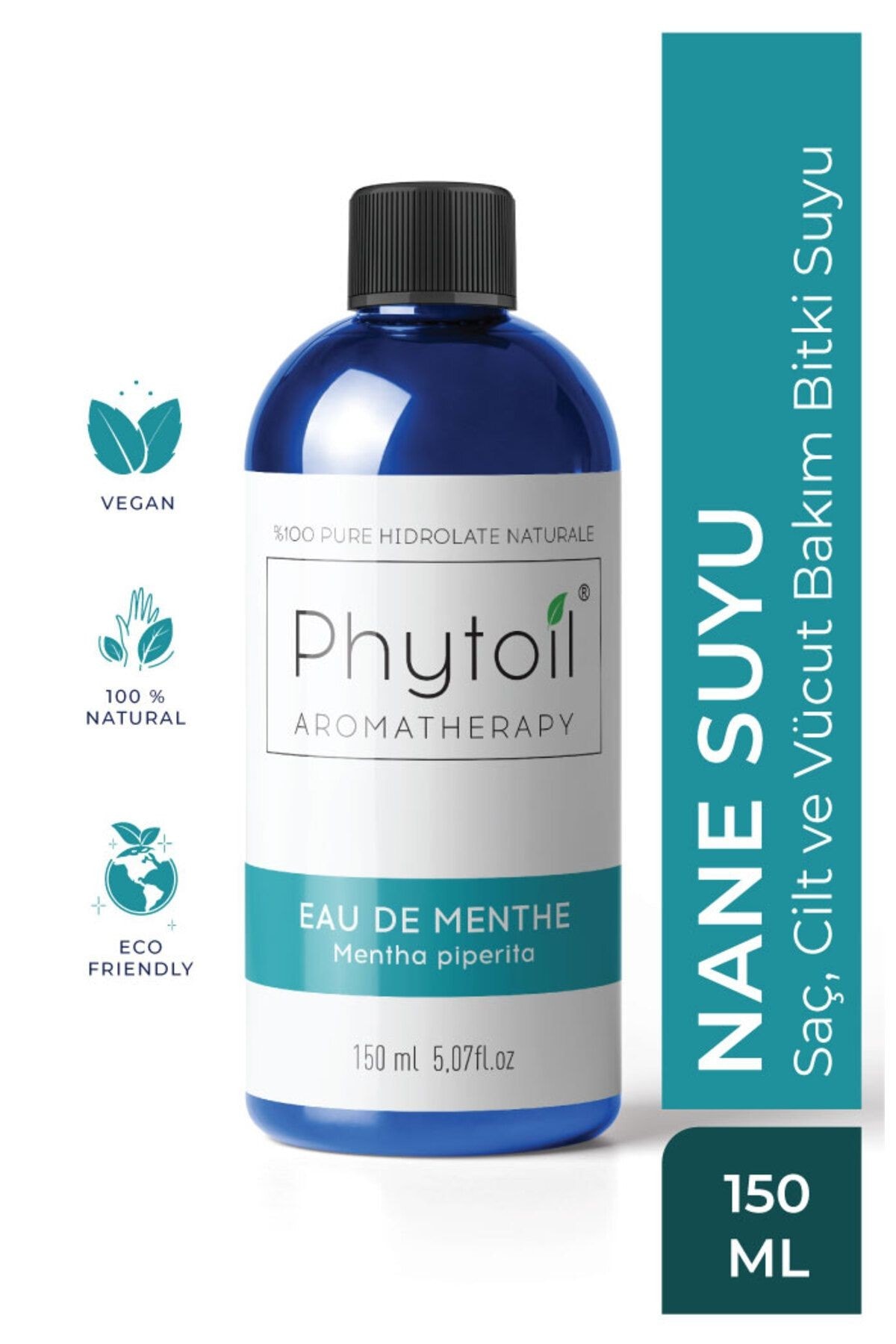 Organik Nane Suyu- Saç, Cilt Ve Vücut Bakım Bitki Suyu- Eau De Menthae 150 ml
