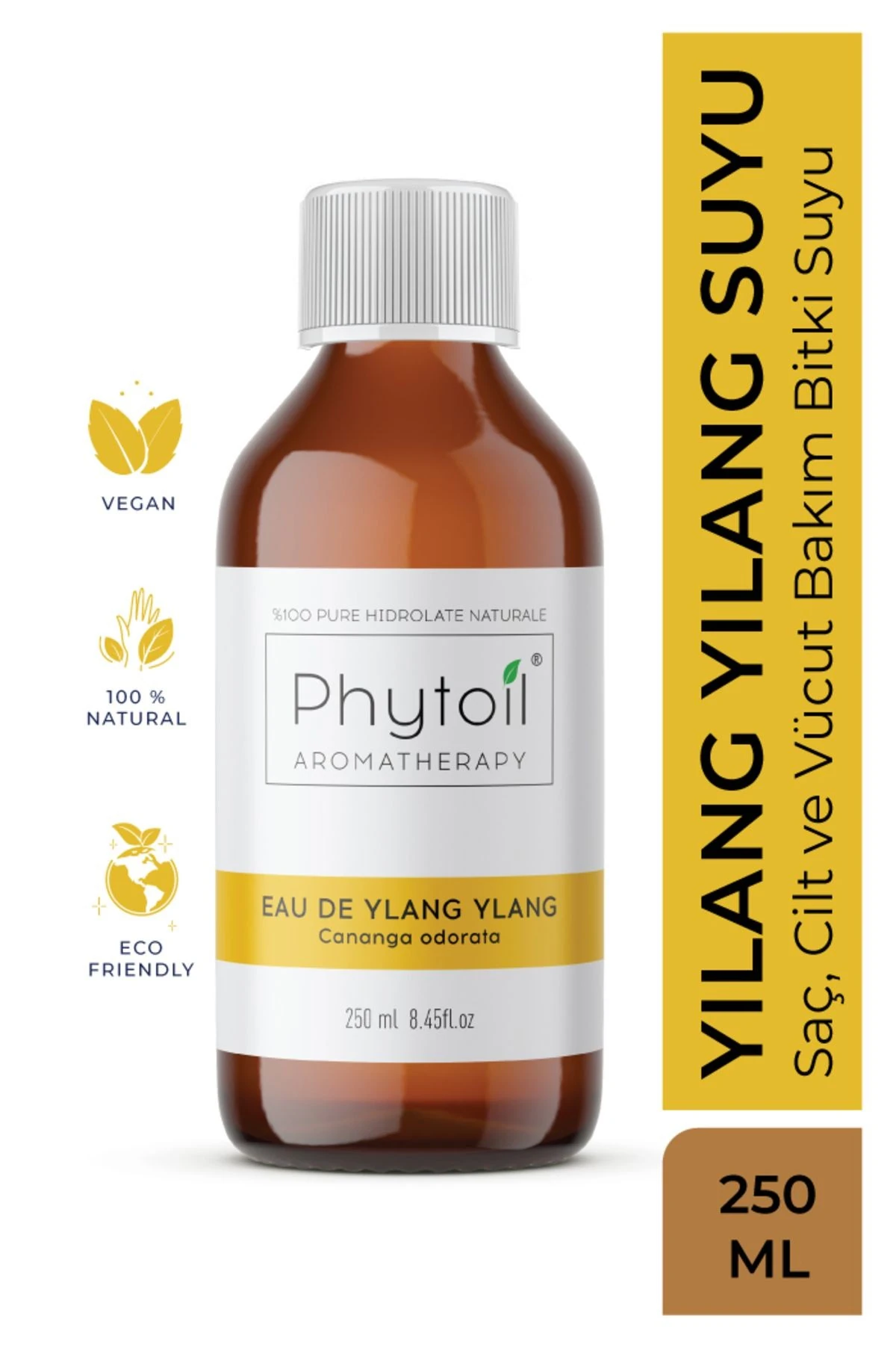 Organik Ylang Ylang Suyu – Saç, Cilt ve Vücut Bakım Bitki Suyu 250 ml