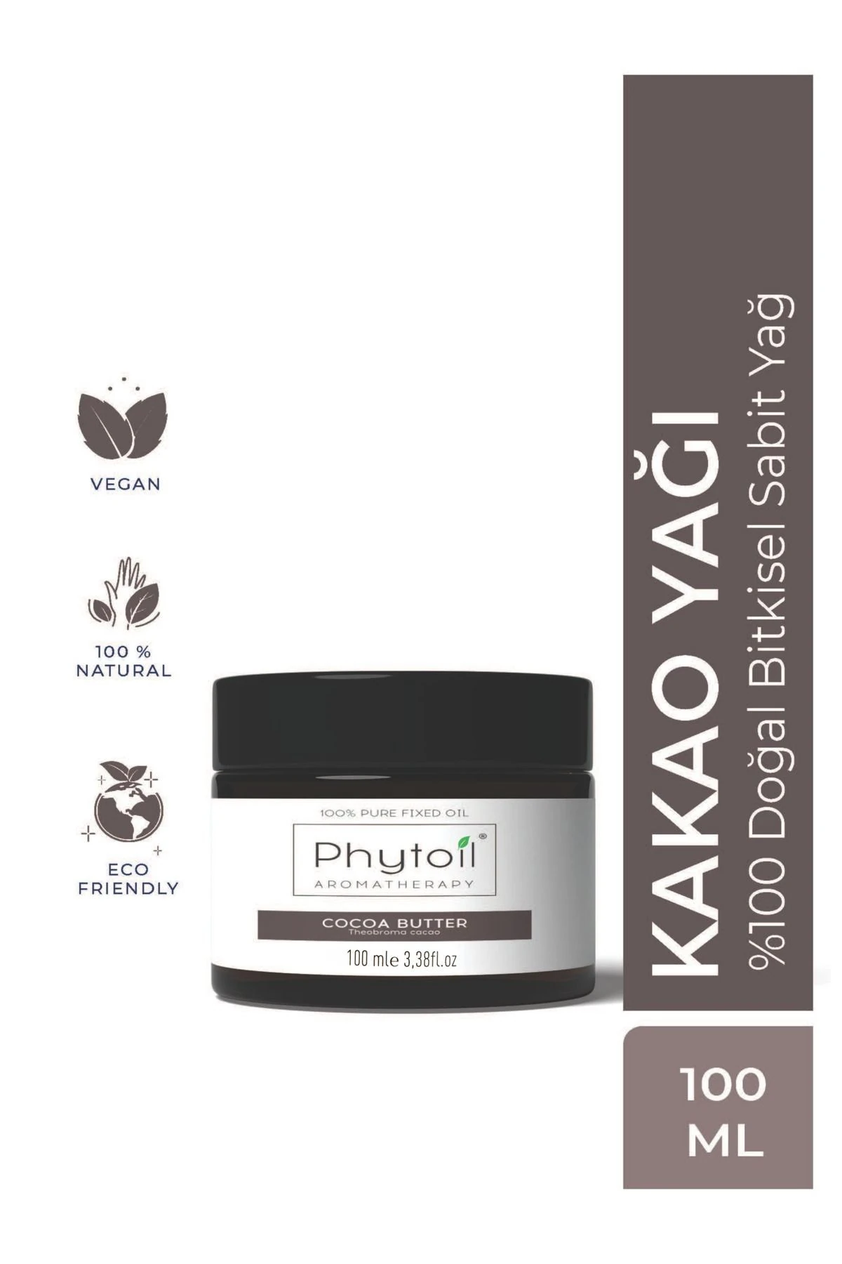 Organik Kakao Yağı – Cocoa Butter %100 Doğal Bitkisel Sabit Yağ 100 ml