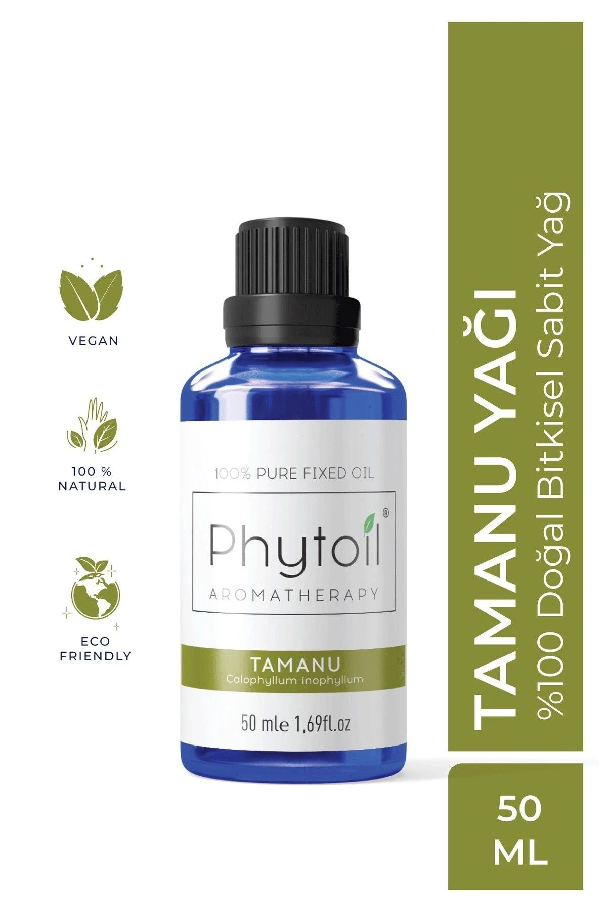 Tamanu Sabit Yağı (Calophyllum inophyllum) %100 Saf ve Doğal Bitkisel Sabit Yağ 50 ml