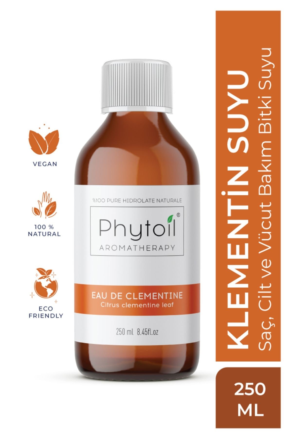 Organik Klementin Suyu- Saç, Cilt Ve Vücut Bakım Bitki Suyu- Eau De Clementıne 250 ml