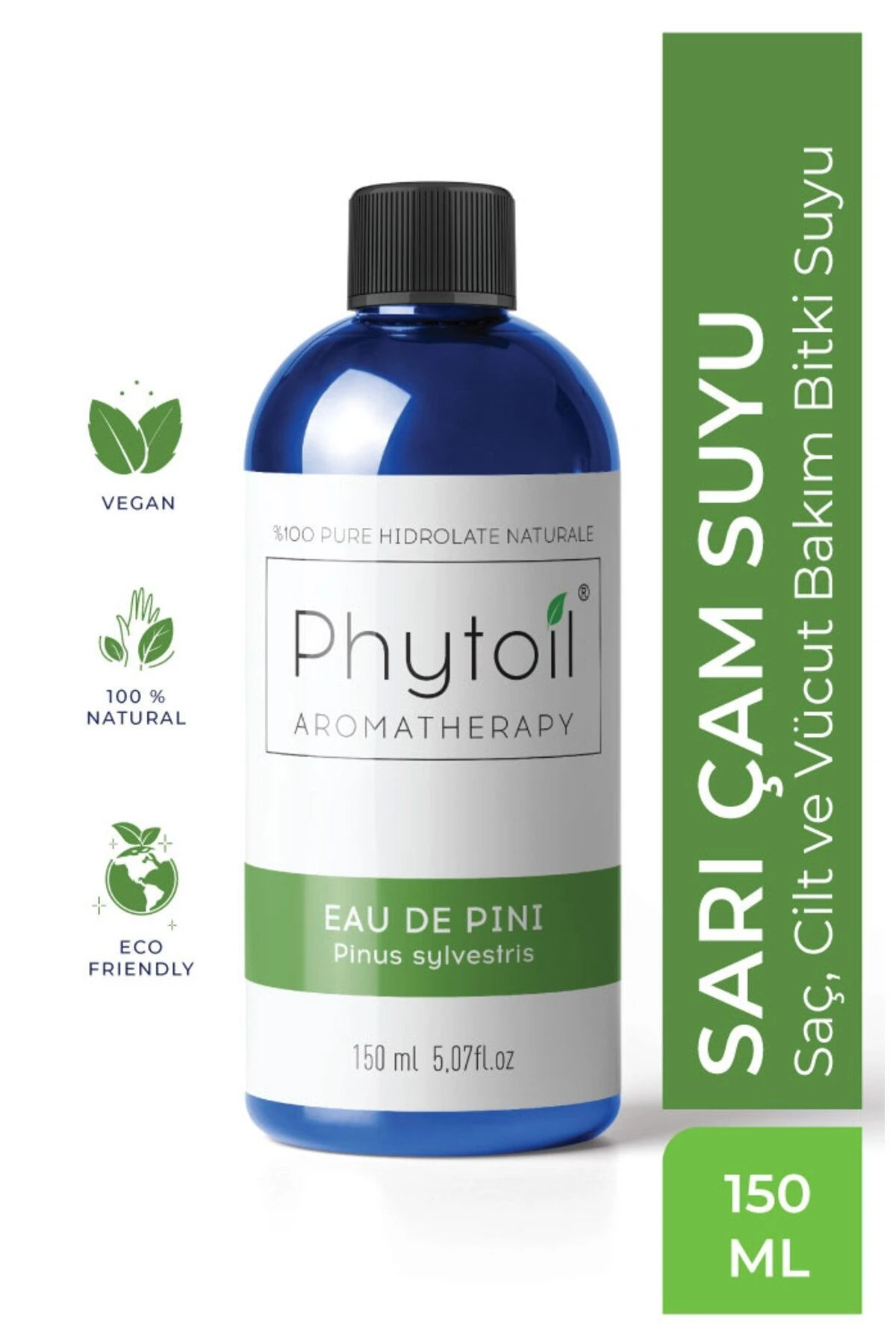 Organik Sarı Çam Suyu – Saç, Cilt ve Vücut Bakımı için %100 Doğal Bitki Suyu (Eau de Pini) 150 ml