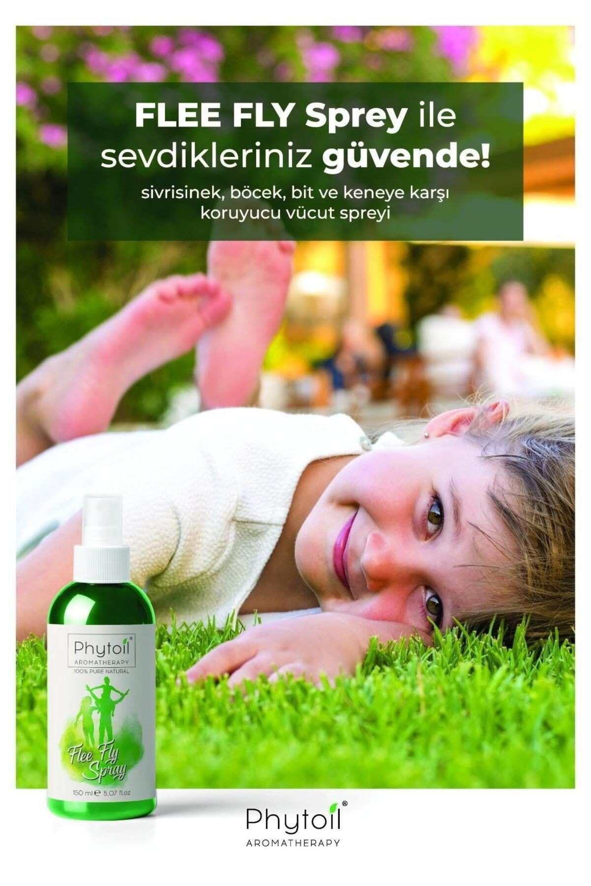 Organik Flee Fly Body Sprey-%100 Bitkisel Koruyucu Vücut Spreyi 150 ml