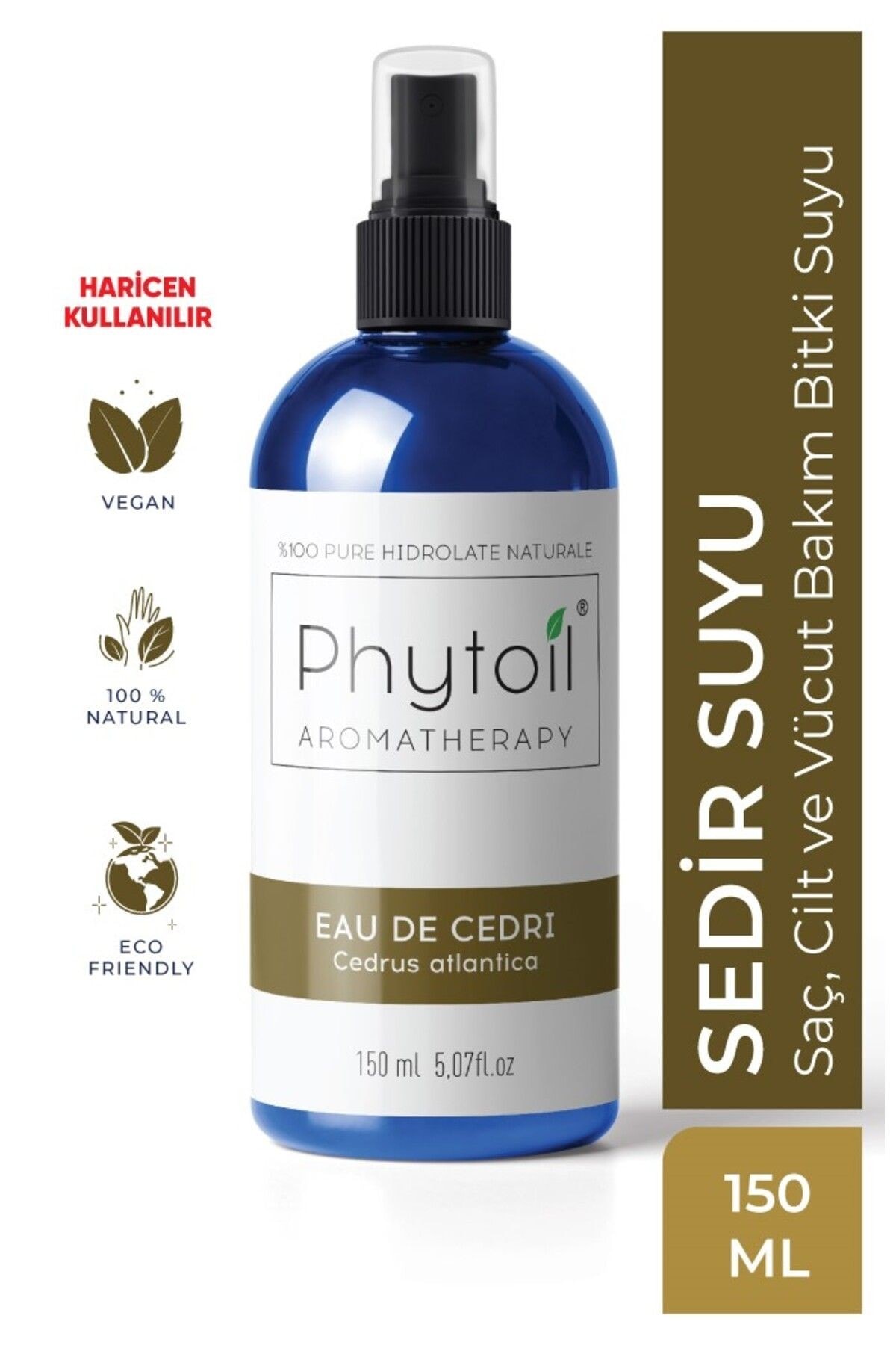 Organik Sedir Suyu- Saç, Cilt Ve Vücut Bakım Bitki Suyu- Eau De Cedrı 150 ml