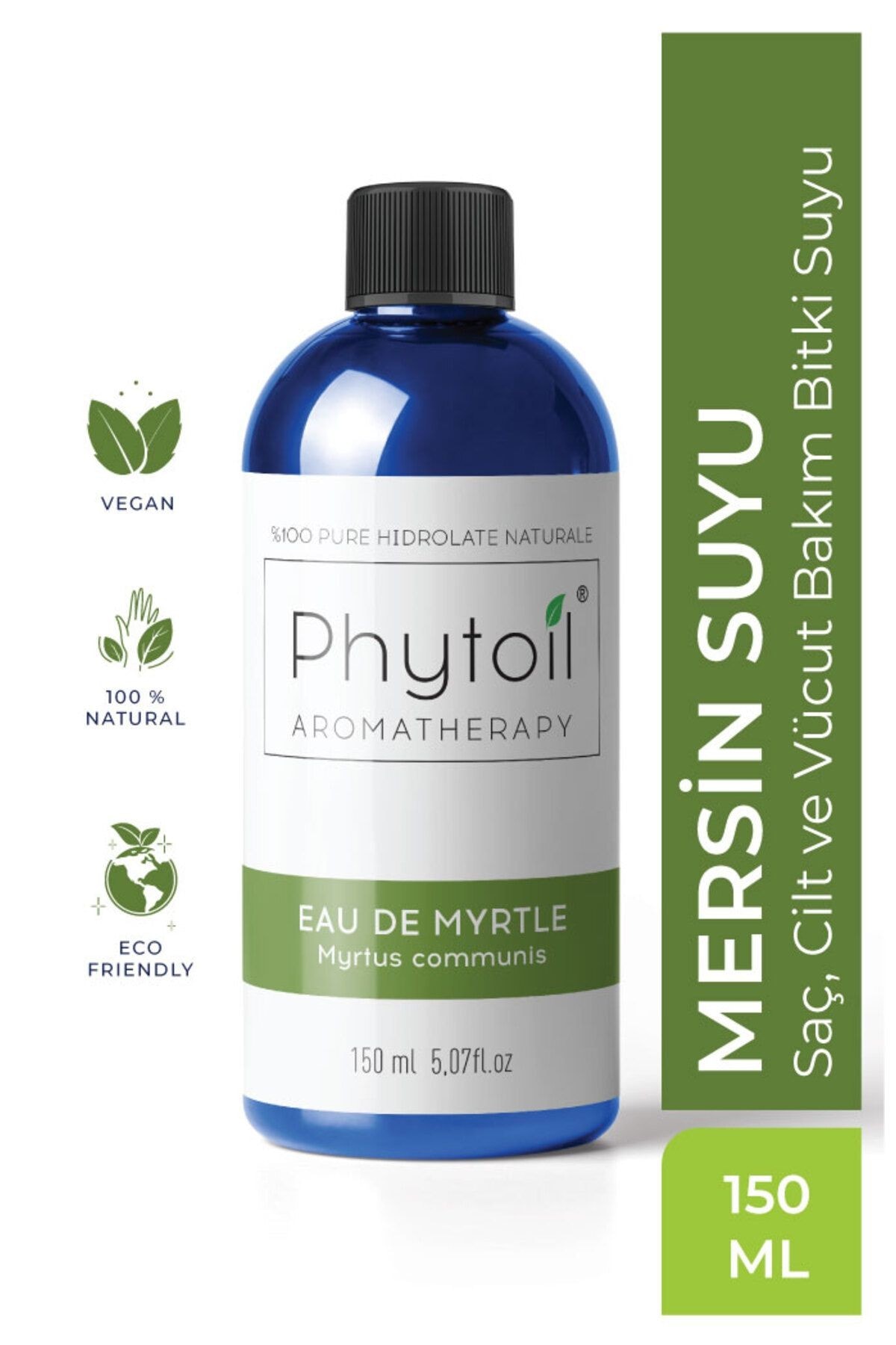 Organik Mersin Suyu- Saç, Cilt Ve Vücut Bakım Bitki Suyu- Eau De Myrtle 150 ml