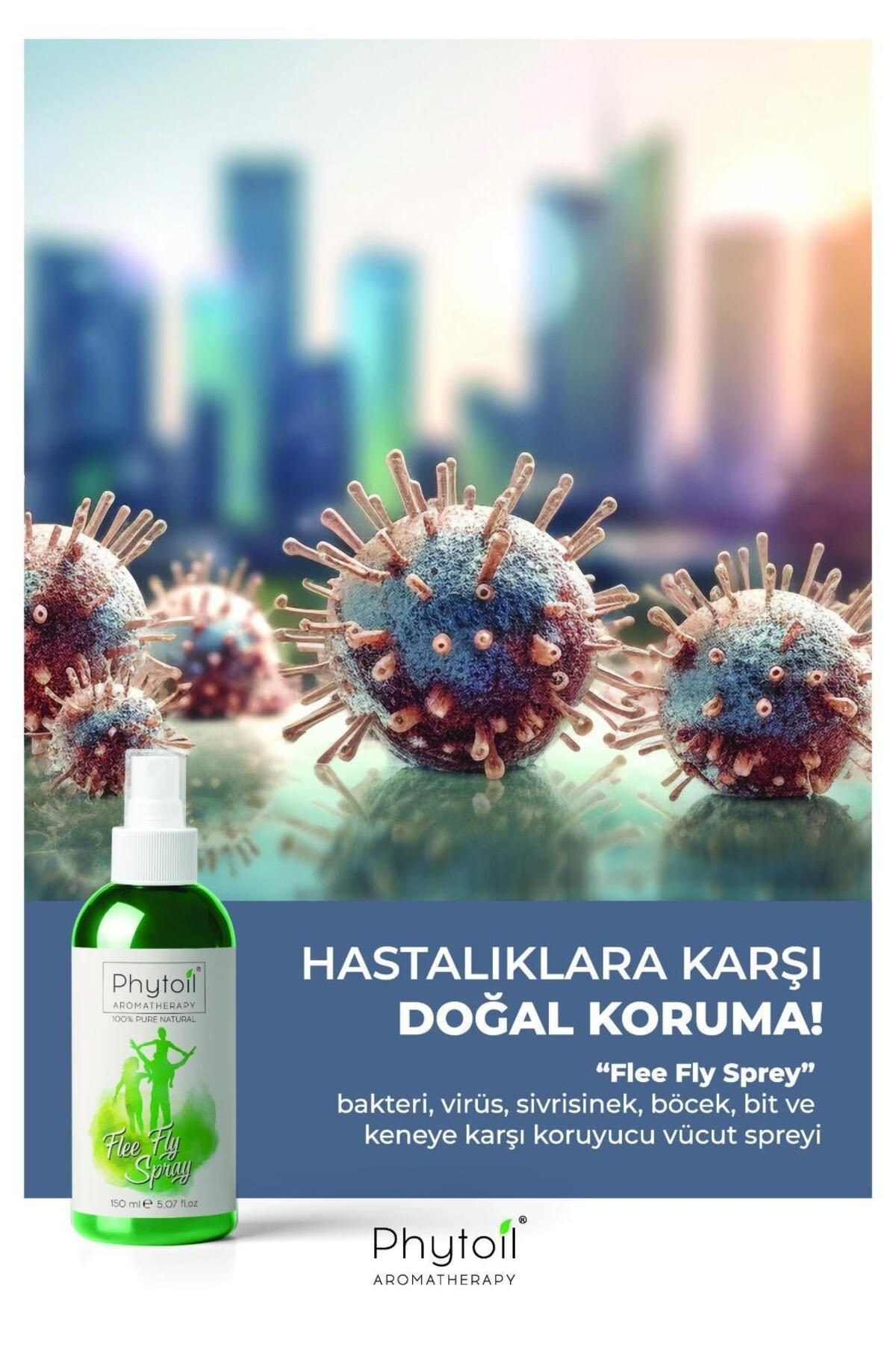 Organik Flee Fly Body Sprey-%100 Bitkisel Koruyucu Vücut Spreyi 150 ml
