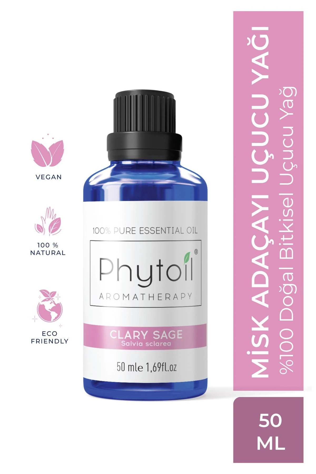 Misk Adaçayı (Clary Sage) Uçucu Yağı – %100 Saf ve Doğal Bitkisel Uçucu Yağ 50 ml