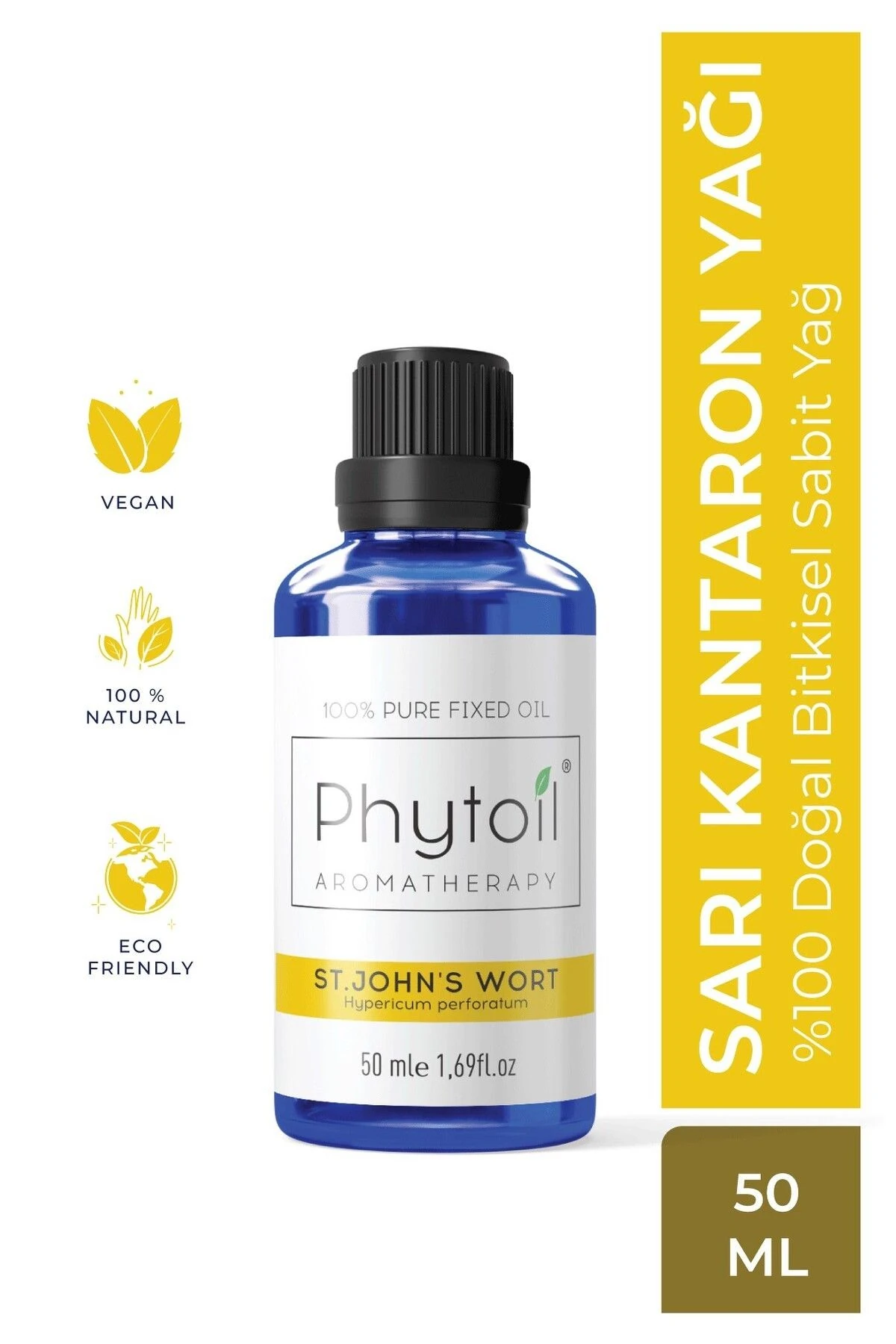 Sarı Kantaron Sabit Yağı (Hypericum perforatum) %100 Saf ve Doğal Bitkisel Sabit Yağ 50 ml
