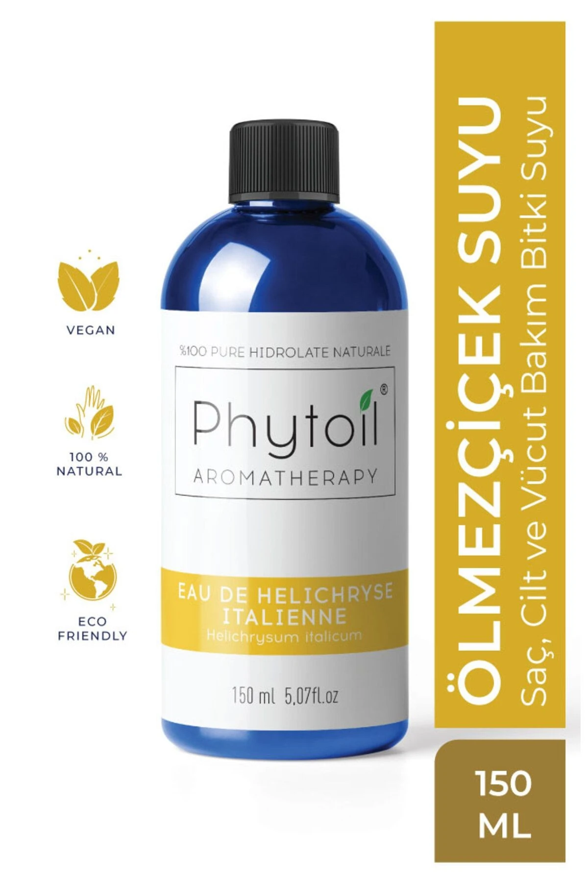 Organik Ölmezçiçek Suyu (Helichrysum italicum) %100 Saf ve Doğal Bitkisel Hidrolat 150 ml