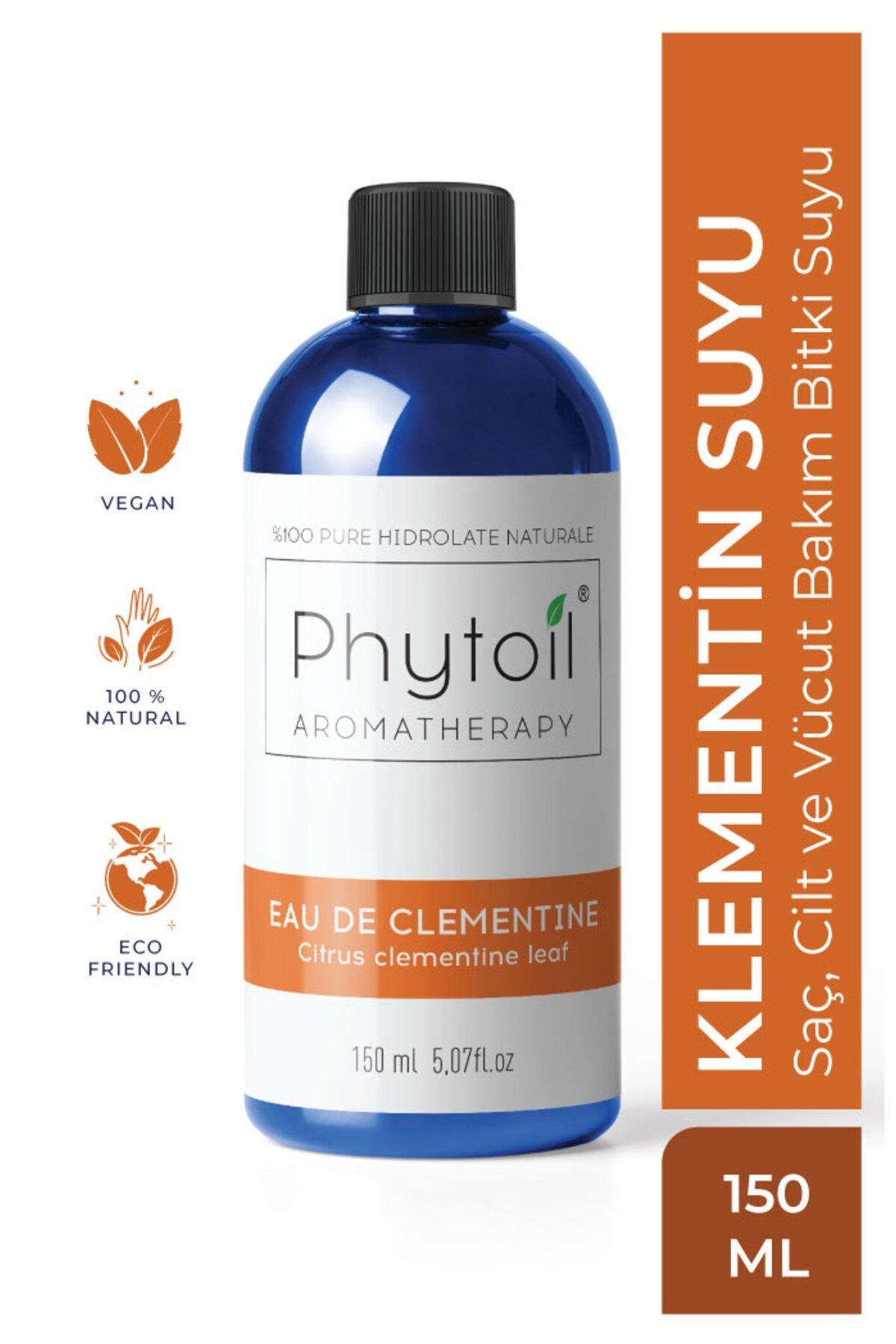Organik Klementin Suyu- Saç, Cilt Ve Vücut Bakım Bitki Suyu- Eau De Clementıne 150 ml