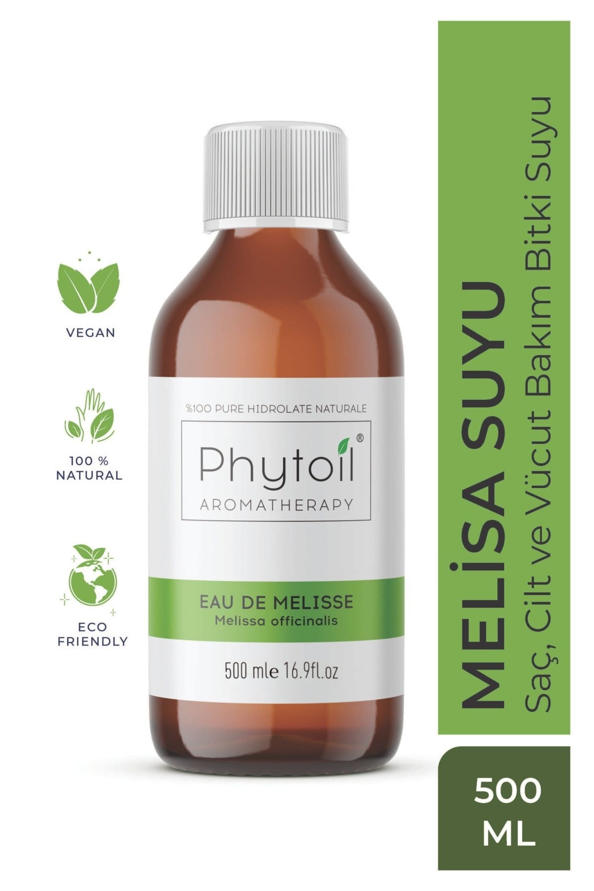 Organik Melisa Suyu - Saç, Cilt Ve Vücut Bakım Bitki Suyu- Eau De Melisse 500 Ml