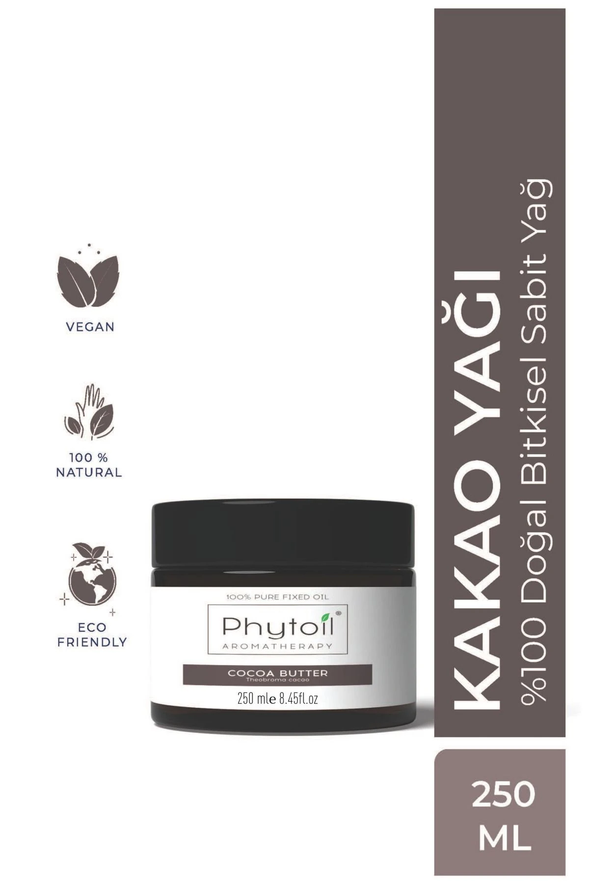 Organik Kakao Yağı – Cocoa Butter %100 Doğal Bitkisel Sabit Yağ 250 ml