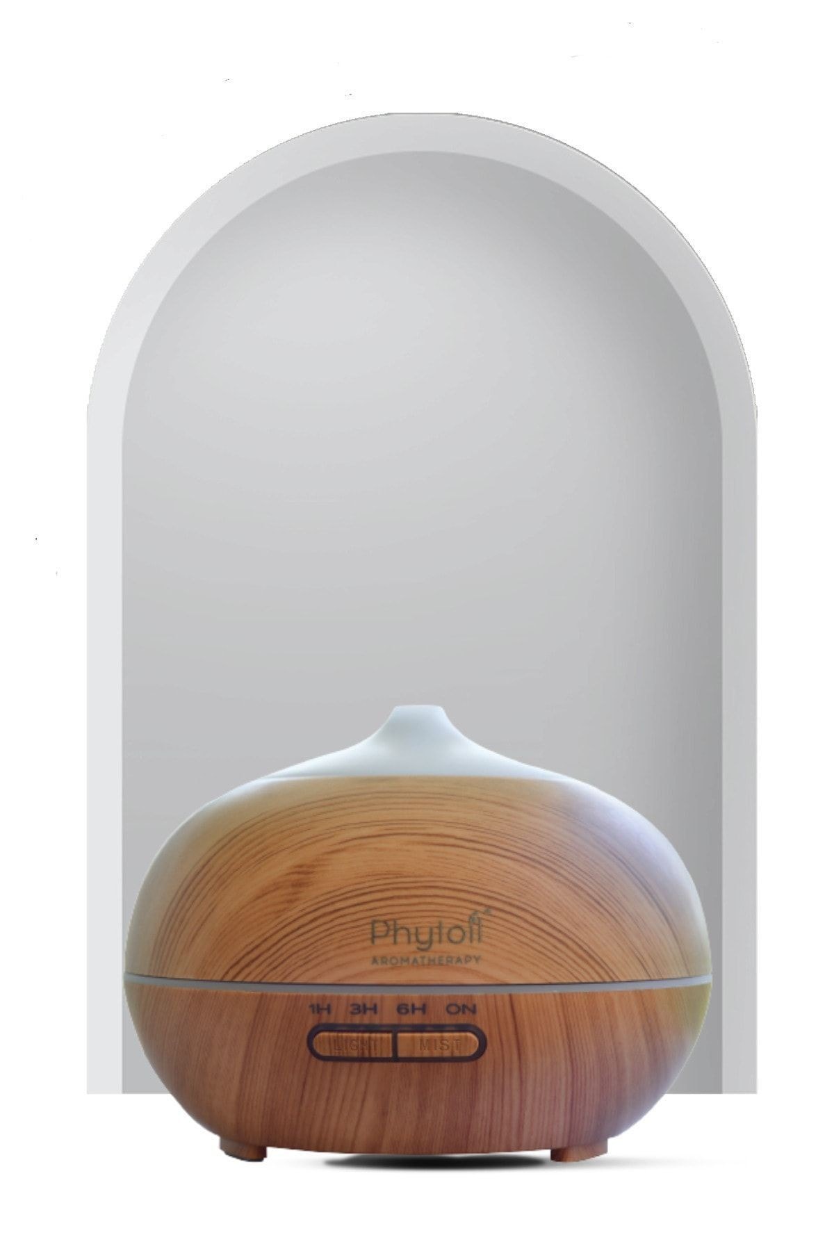 Ultrasonik Aroma Difüzörü 400 ml – Ahşap Desenli Hava Nemlendirici ve Koku Yayıcı