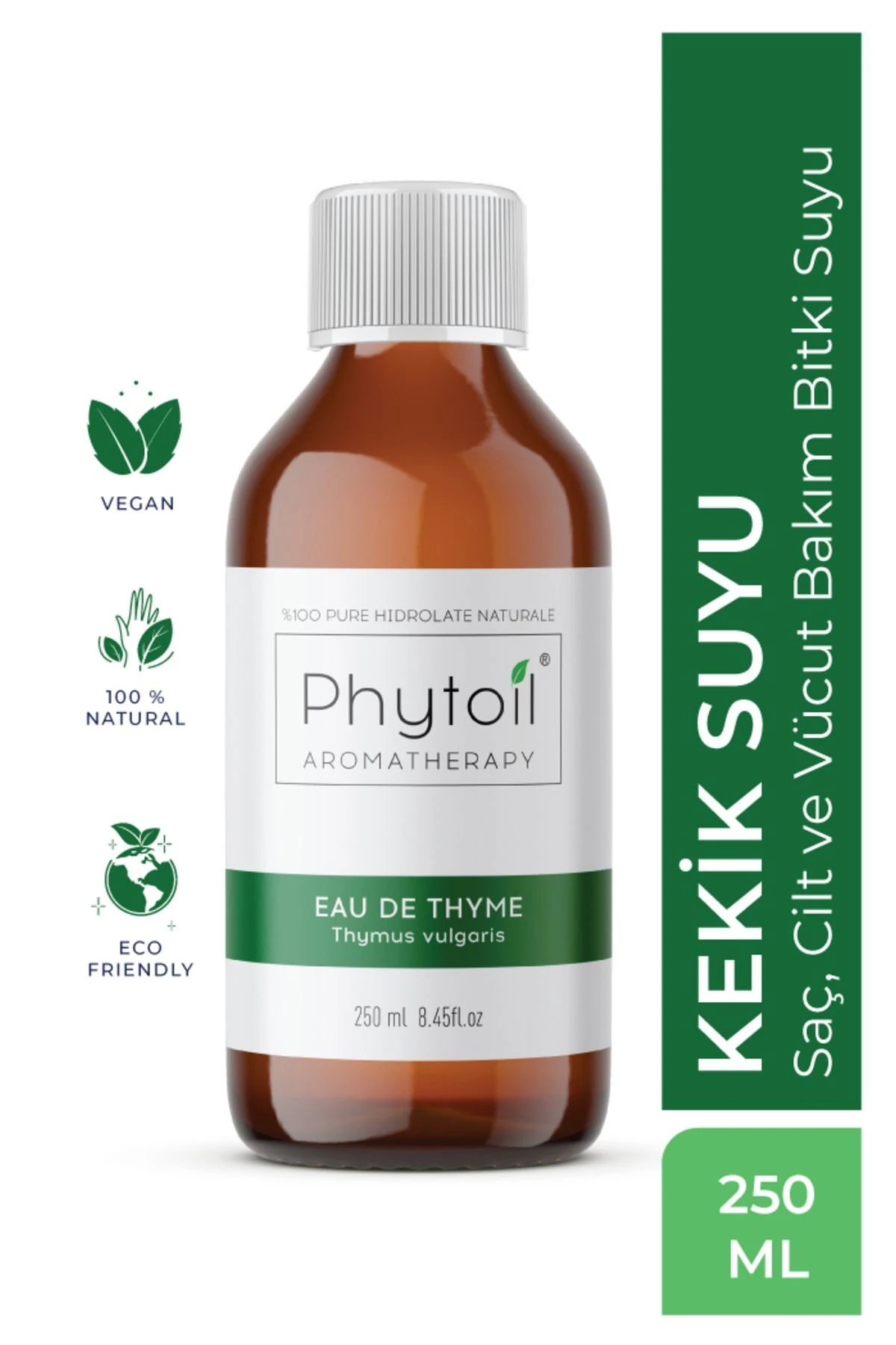 Organik Kekik Suyu (Thymus vulgaris) %100 Saf ve Doğal Bitkisel Hidrolat – 250 ml