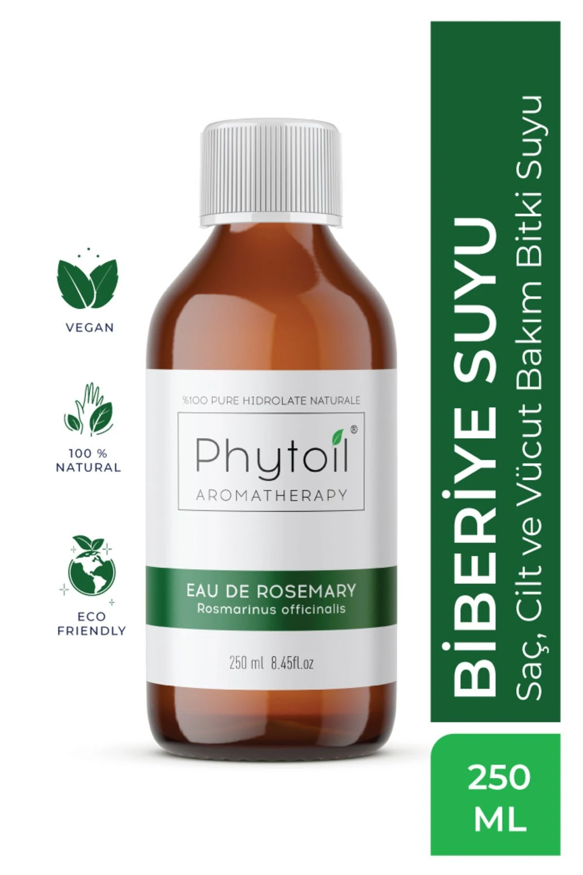 Organik Biberiye Suyu – Saç, Cilt ve Vücut Bakım Bitki Suyu | Eau de Rosemary 250 ml